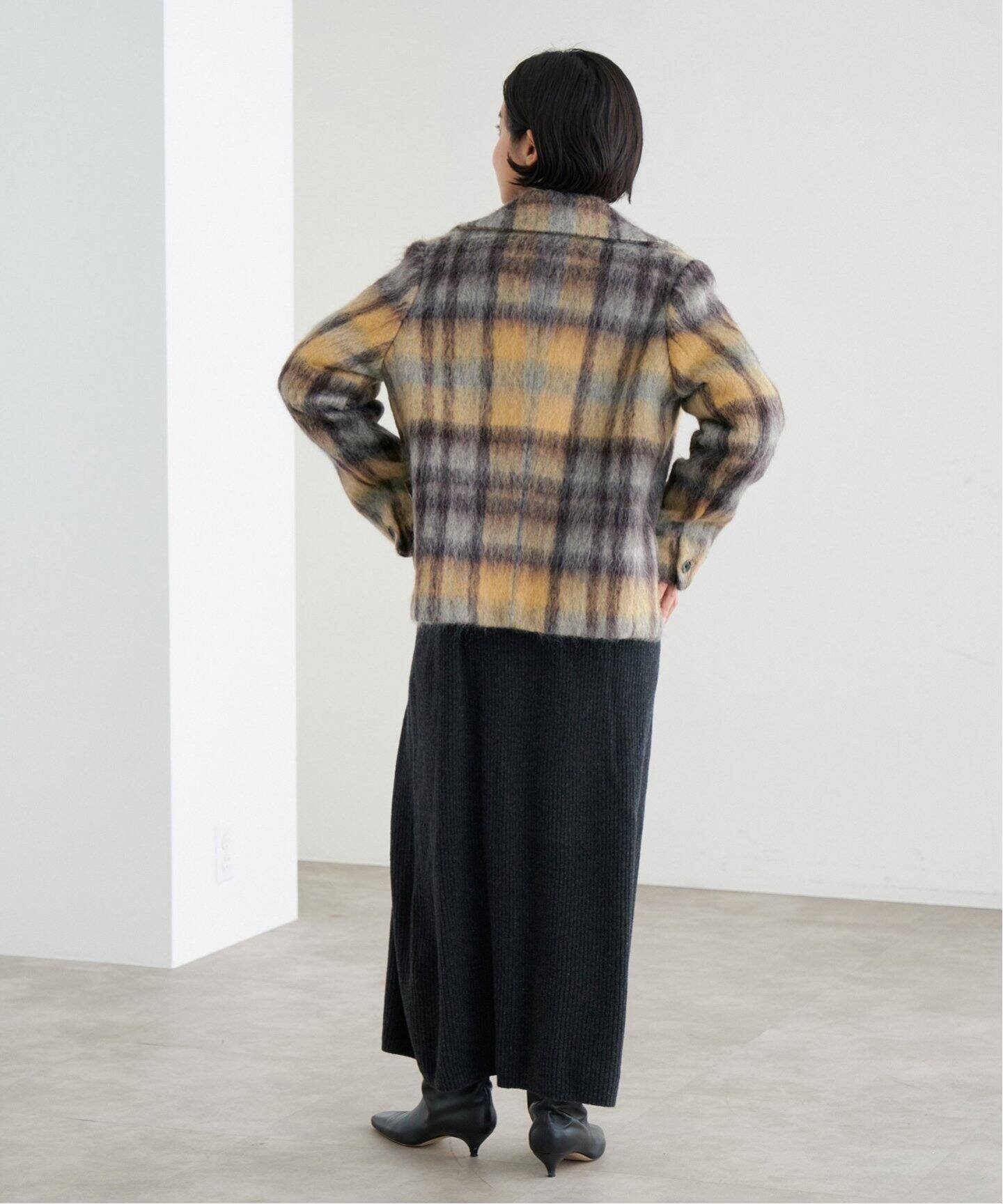 チェックシャギーショートジャコット（その他ブルゾン／アウター