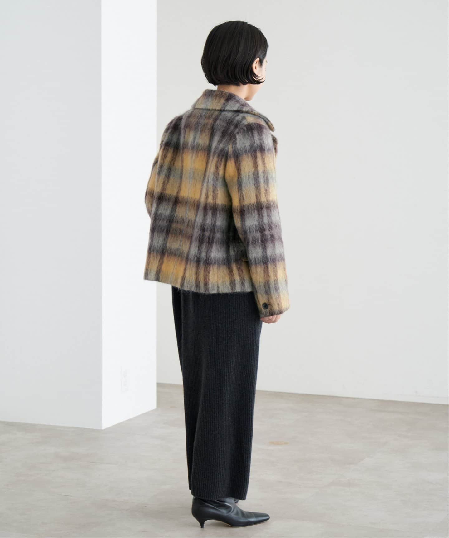 チェックシャギーショートジャコット（その他ブルゾン／アウター