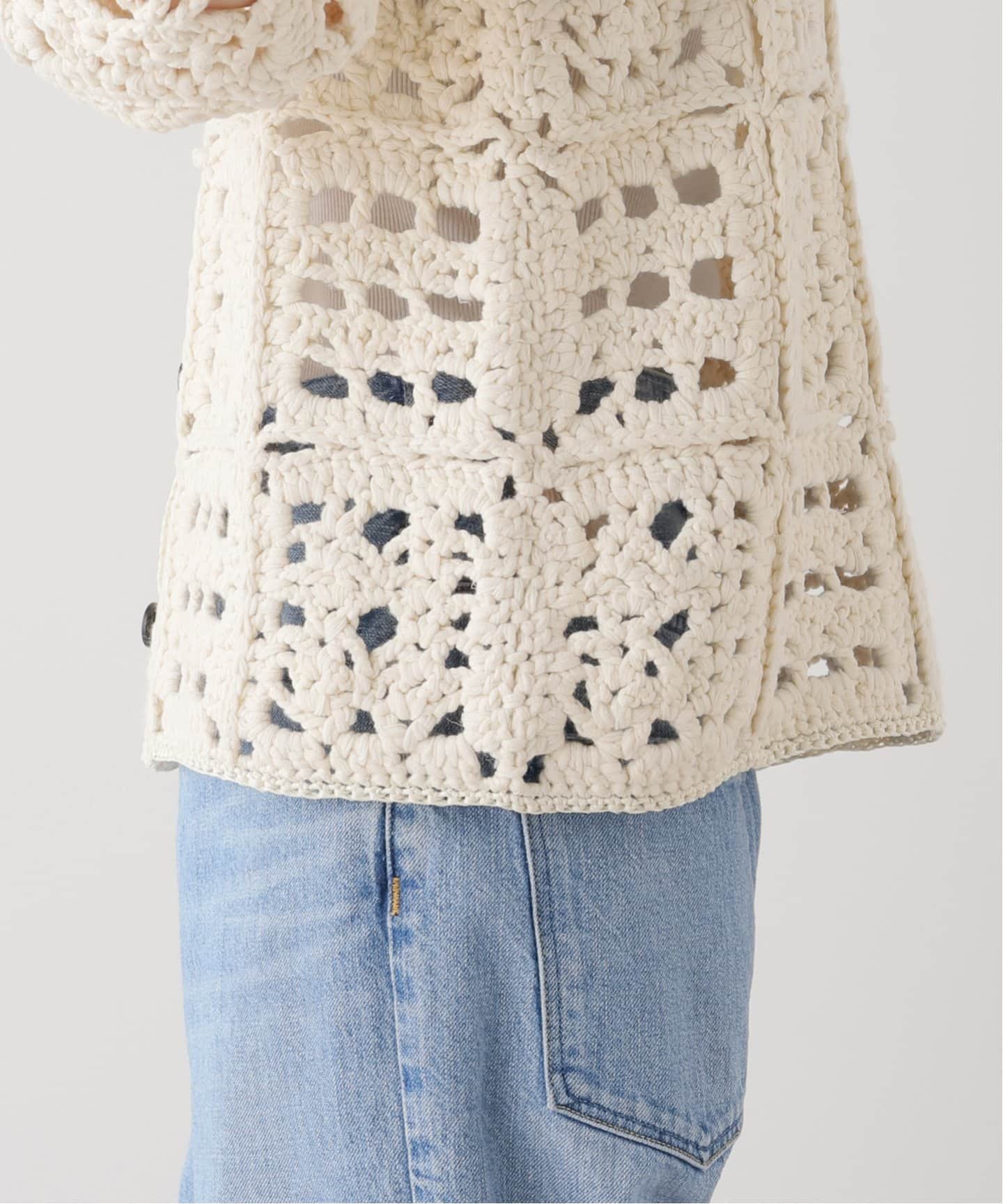 TODAYFUL / トゥデイフル】 Crochet Knit Shirts：ニット（ニット