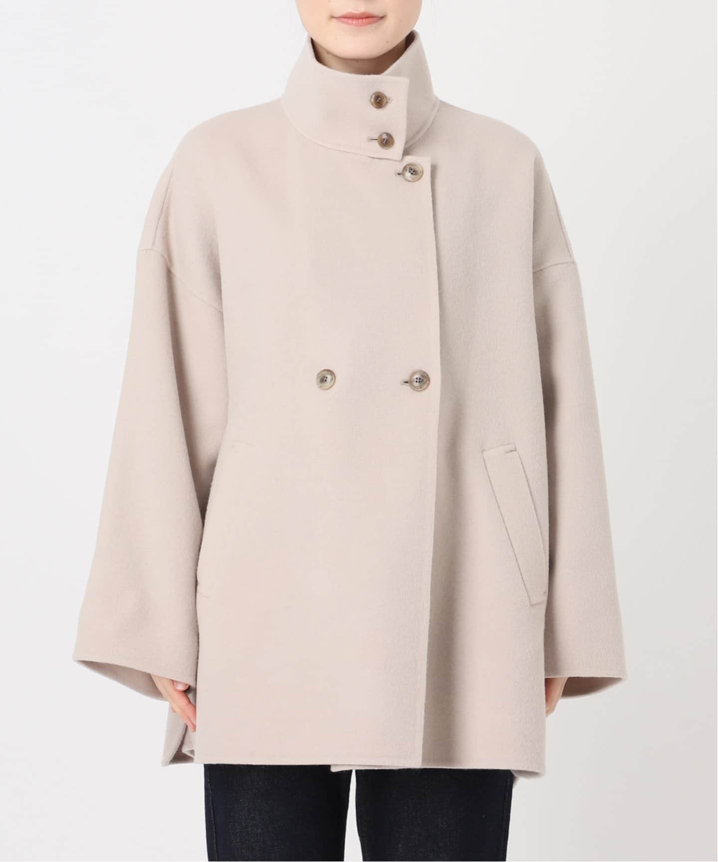 ダブルフェイススタンドコート（その他ブルゾン／アウター）｜SLOBE