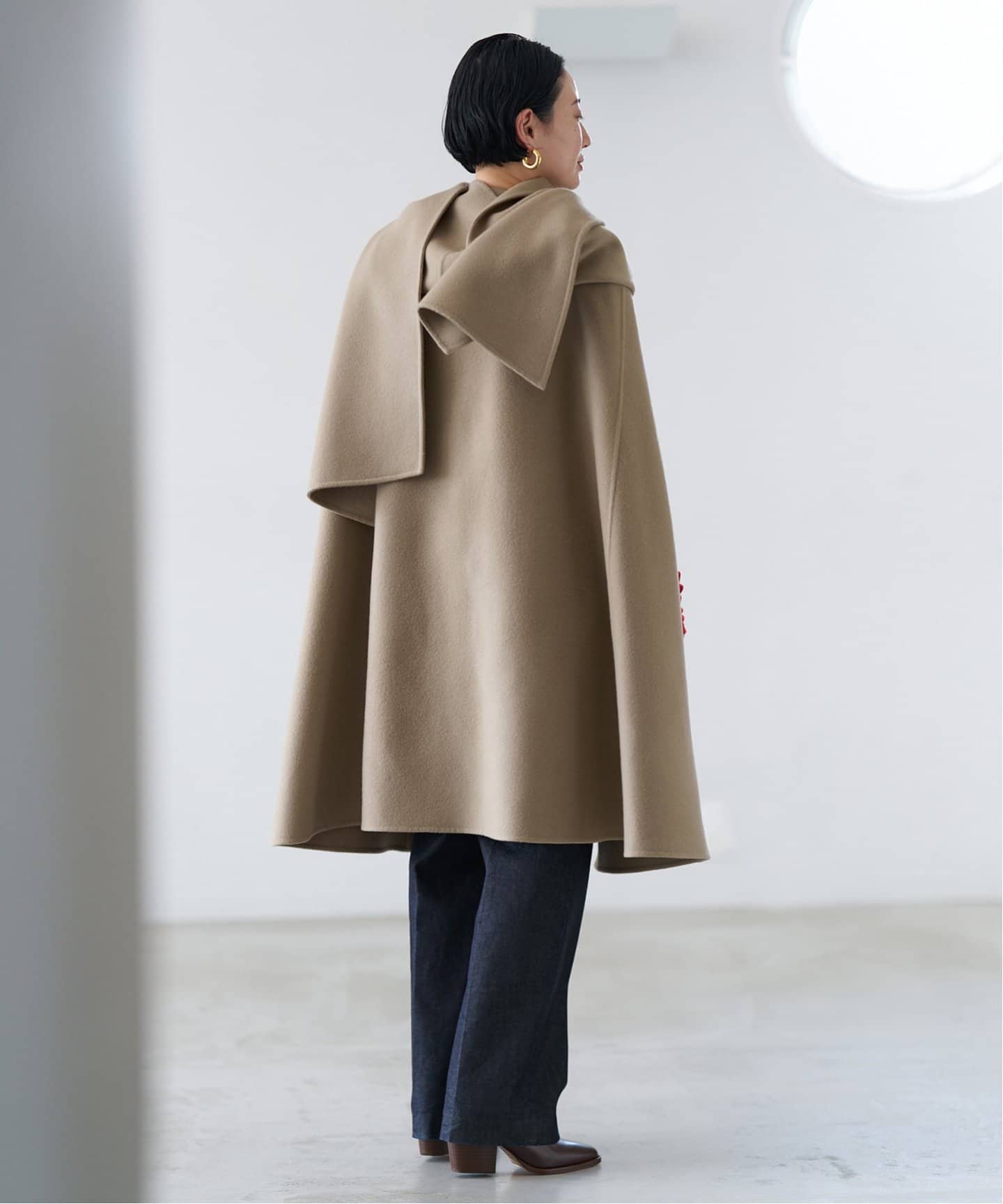 Super140s マントコート（ポンチョ・マント）｜VERMEIL par iena