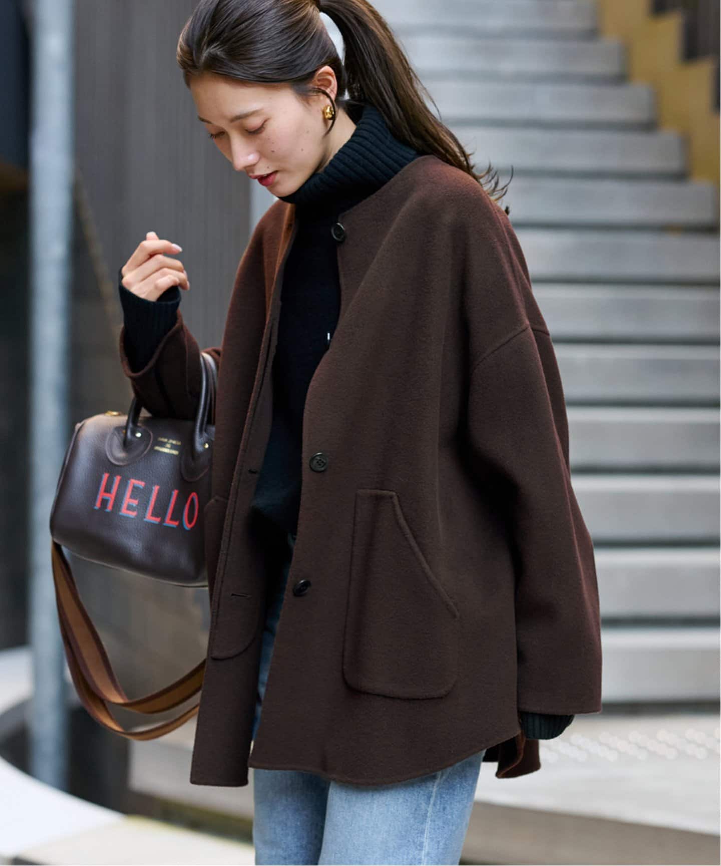 ≪追加≫ハミルトンリバークルーネックコート2（ノーカラーコート