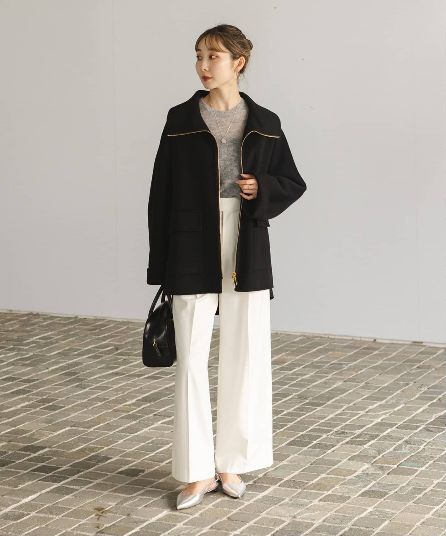 追加》キャメルミックスリバージップコート（その他ブルゾン／アウター