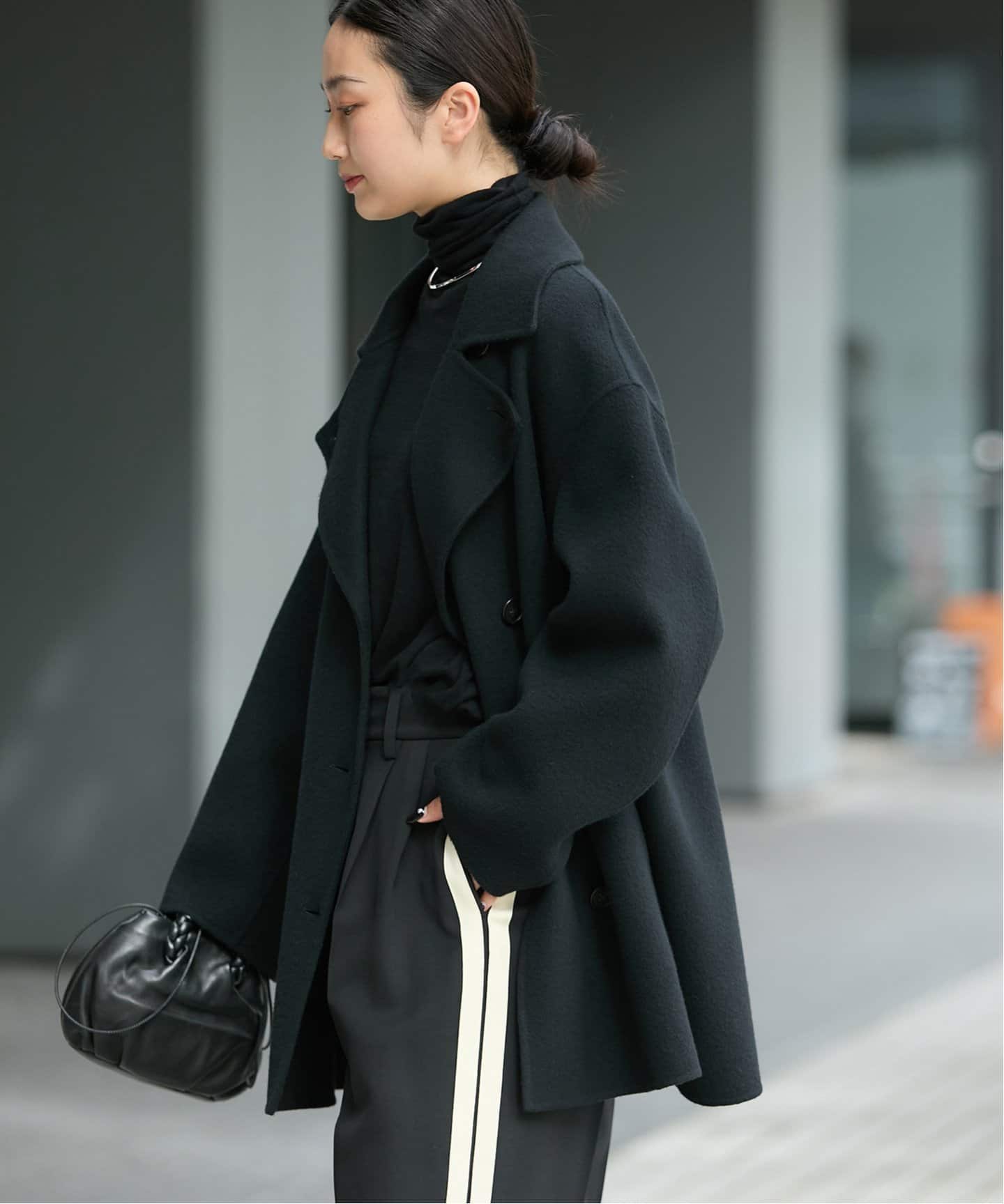 スーパー140ウール リバーショートコート（その他ブルゾン／アウター