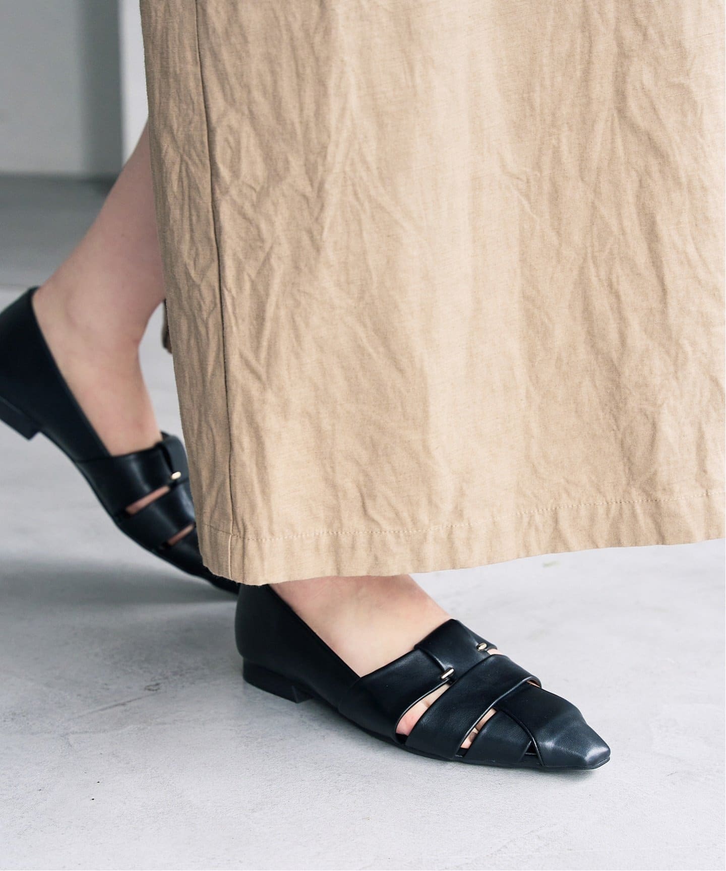 フレンチソフトグルカフラット（フラットシューズ）｜LE TALON（ル