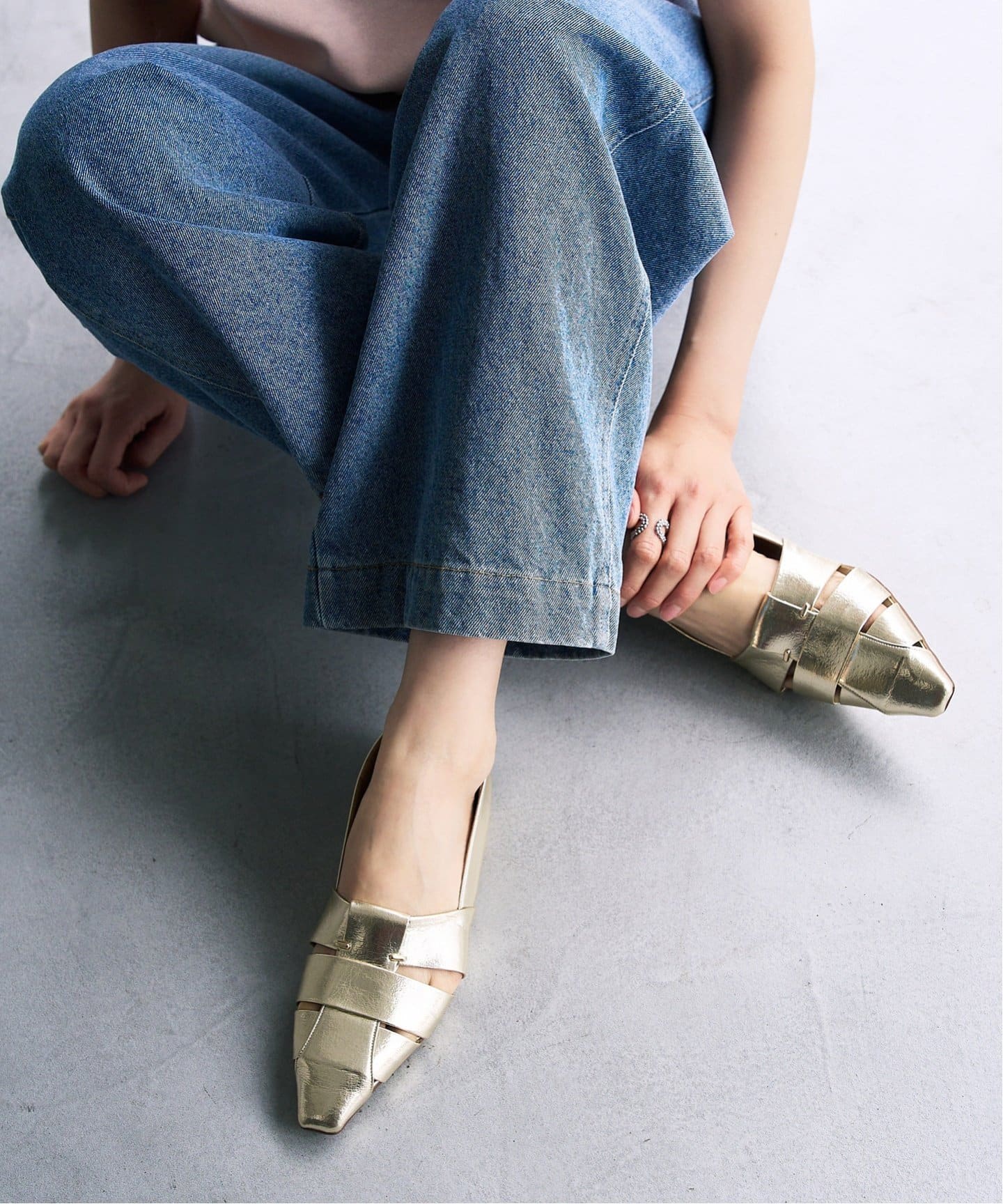 フレンチソフトグルカフラット（フラットシューズ）｜LE TALON（ル