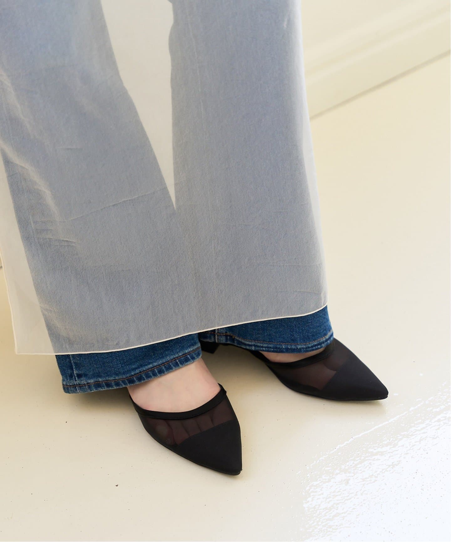 ポインテッド2WAYストラップチュールミュール（その他シューズ）｜LE