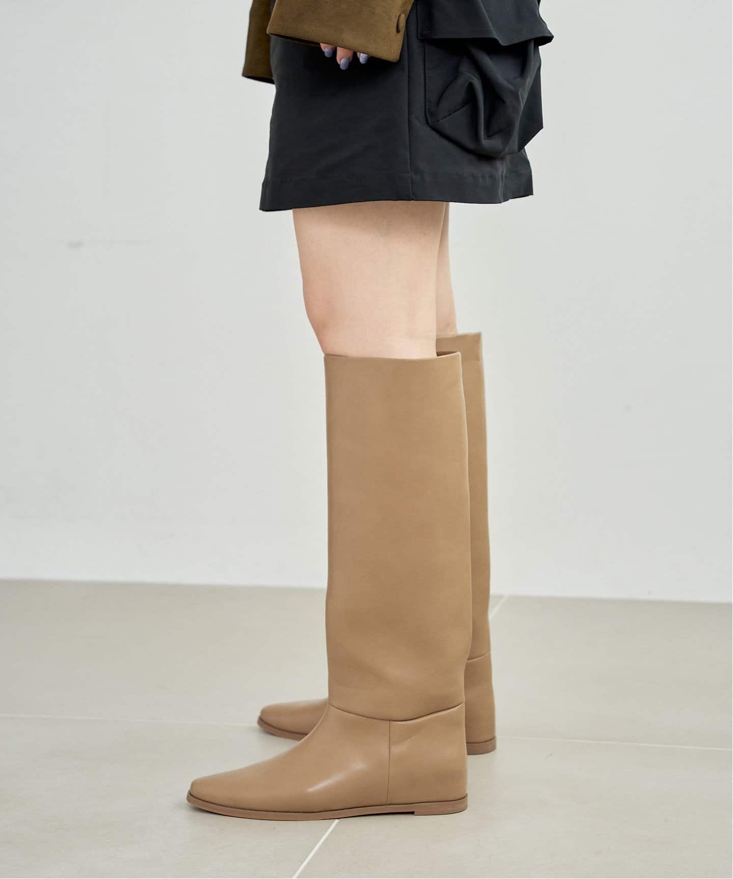 追加3》2cmワイドシャフトロングブーツ（ロングブーツ）｜LE TALON（ル