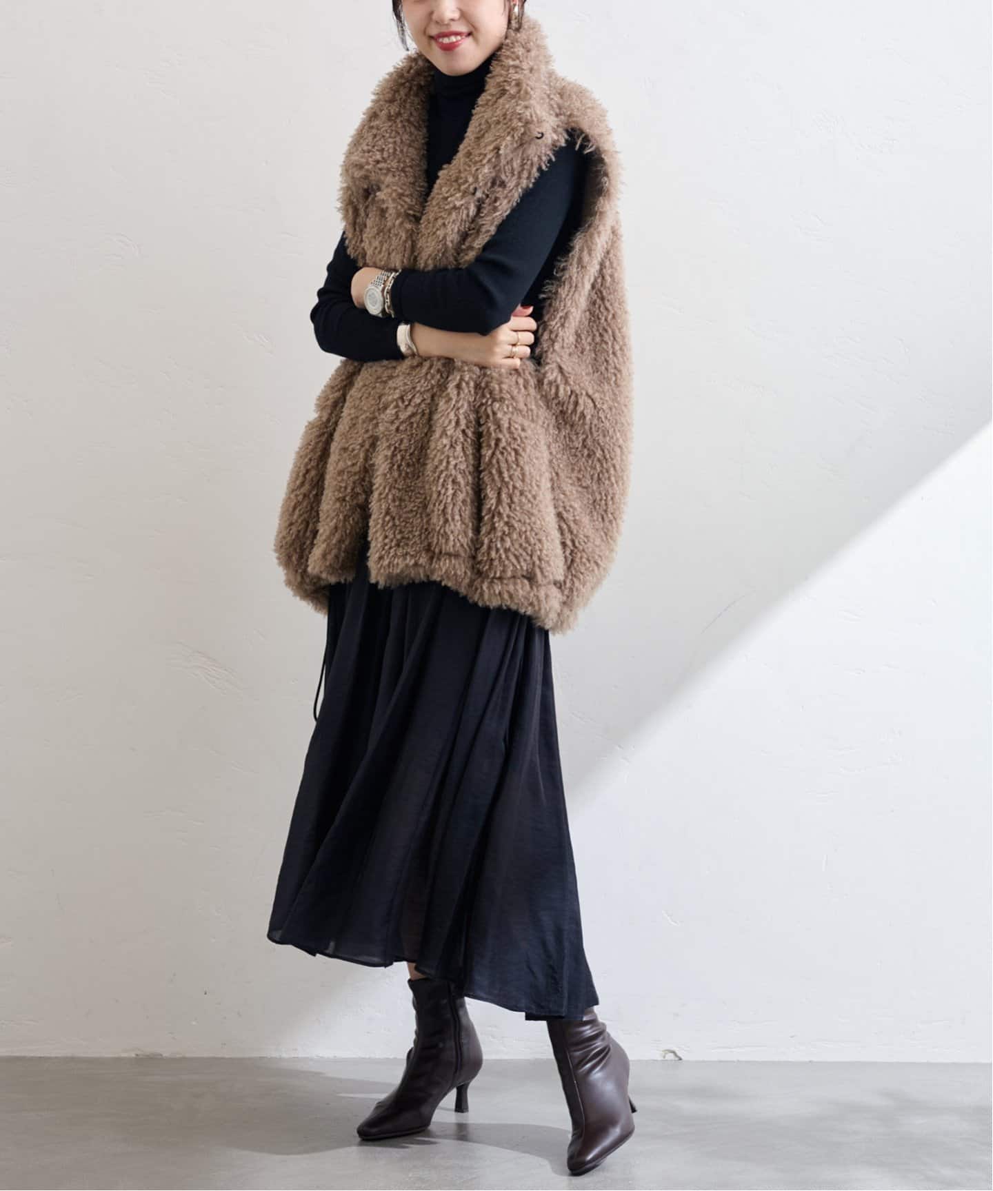 追加4》6cmフレンチスクエアフィットショートブーツ（ブーティ