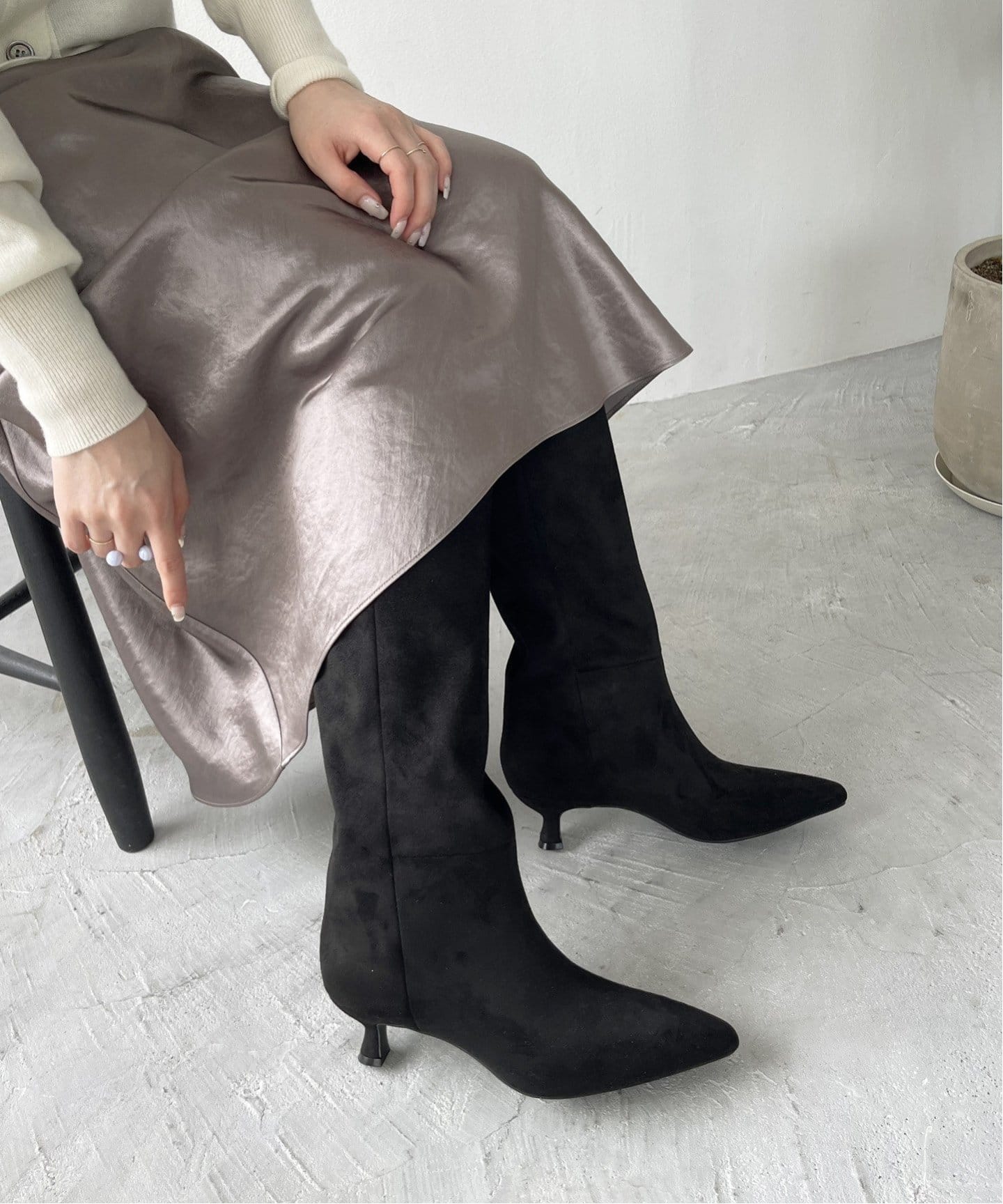 5cmワイドシャフトロングブーツ（ロングブーツ）｜LE TALON（ル タロン