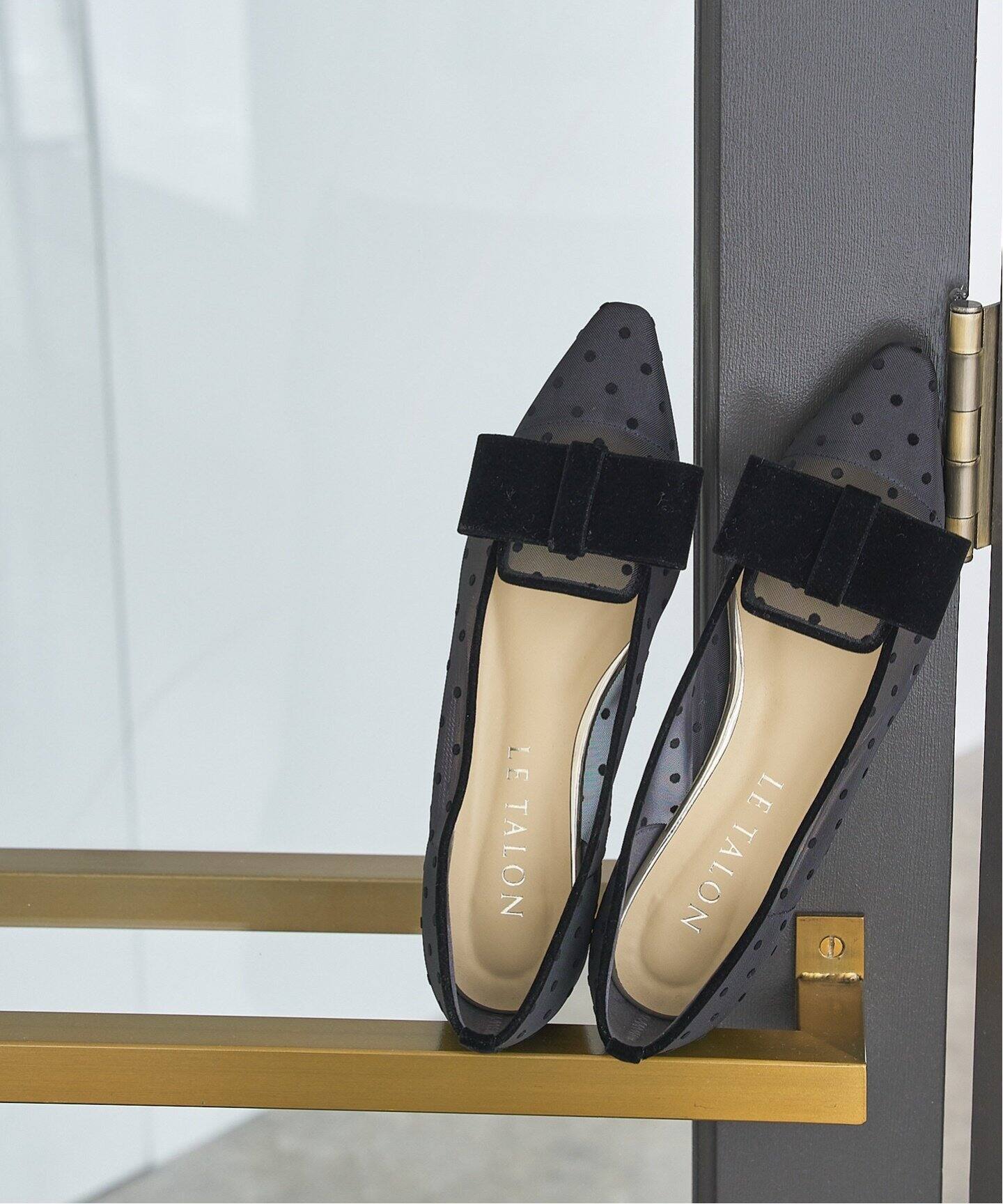 チュールドットリボンオペラフラット（フラットシューズ）｜LE TALON