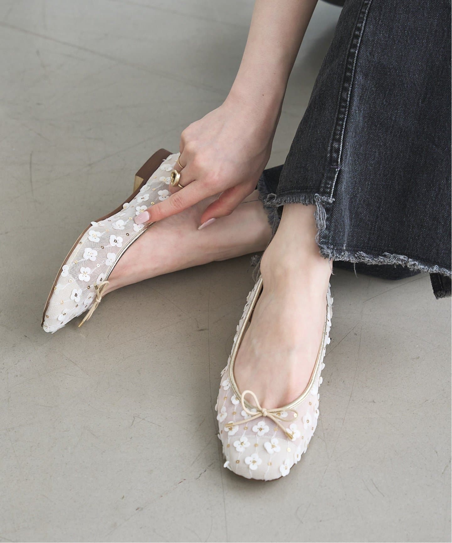 フラワースパンコールバレエ（バレエシューズ）｜LE TALON（ル タロン