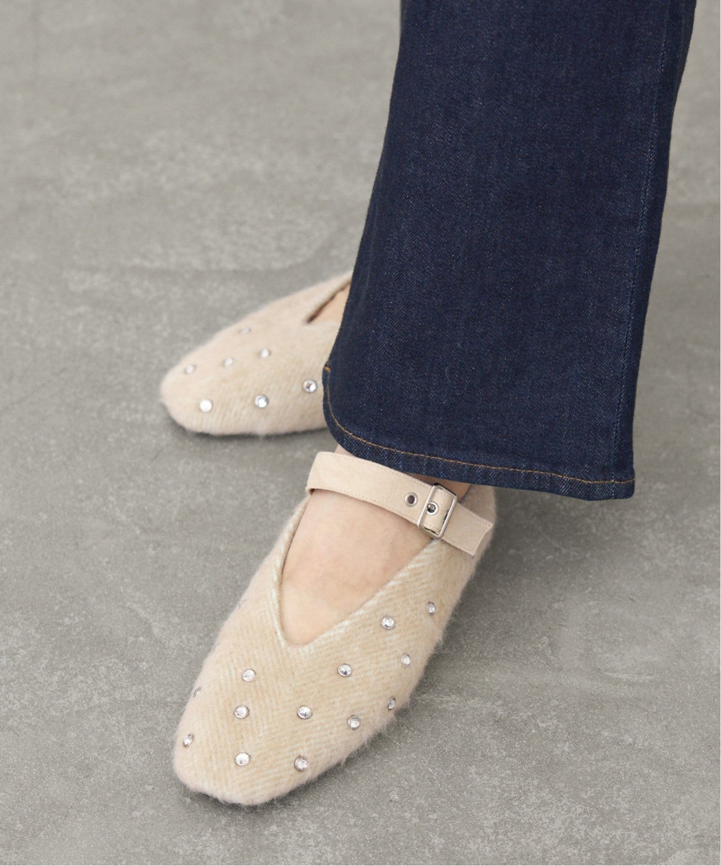 GRISE EDGEスタッズメリージェーンフラット（フラットシューズ）｜LE