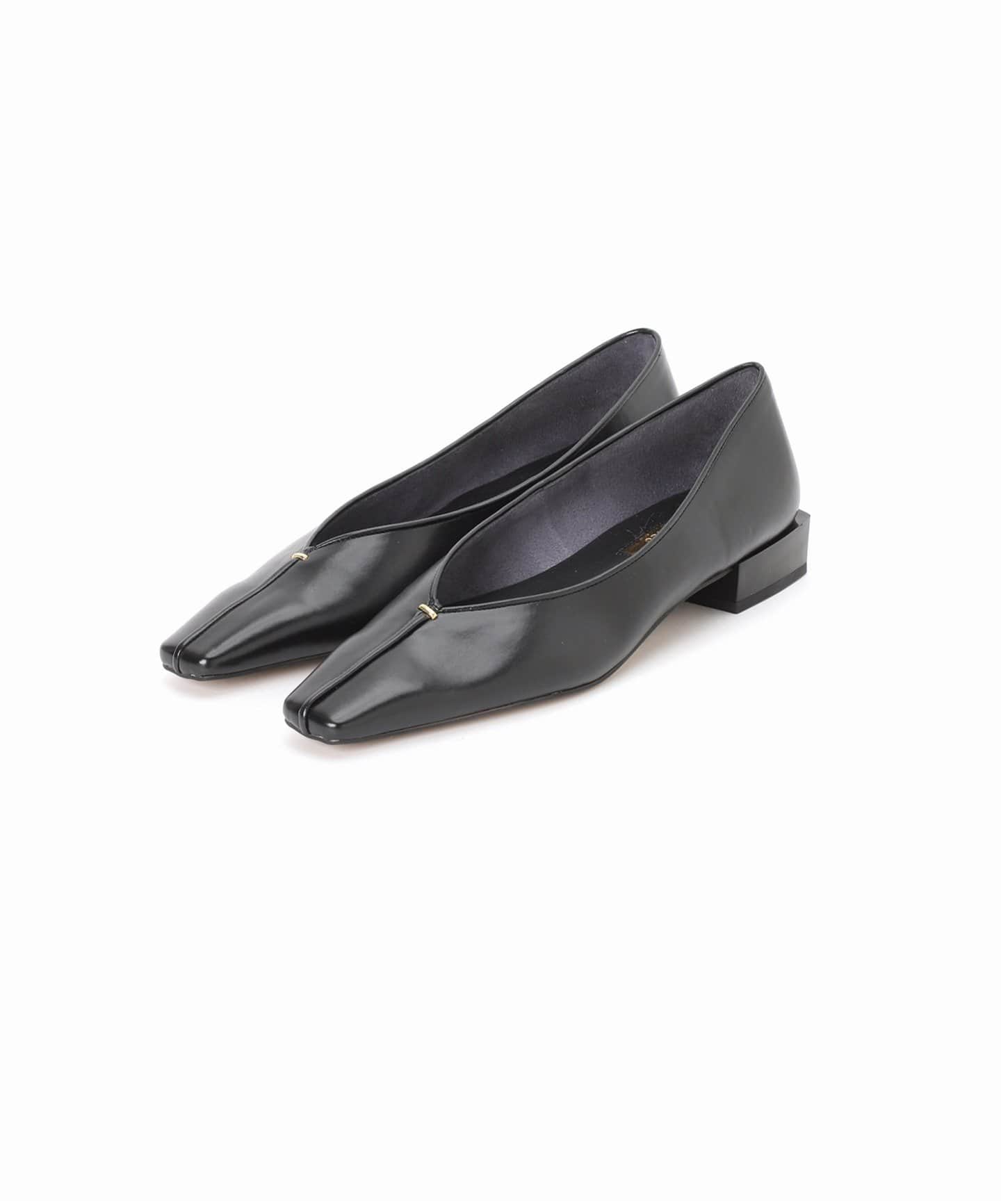 GRISE2.5cmナロースクエアシームフラット（フラットシューズ）｜LE