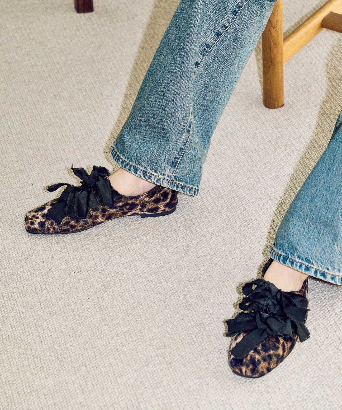 追加》GRISEサテンリボンバレリーナ（バレエシューズ）｜LE TALON（ル