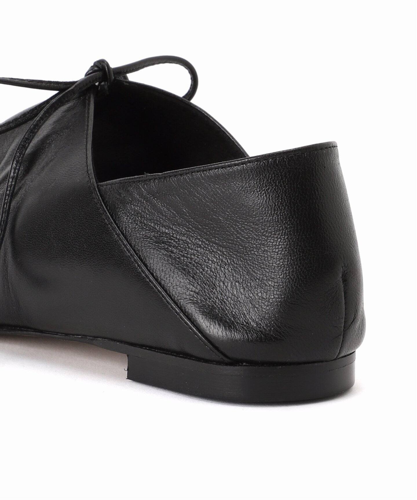 追加》MIDORI UEEDA×GRISEレザーポインテッドギャザーバブーシュ