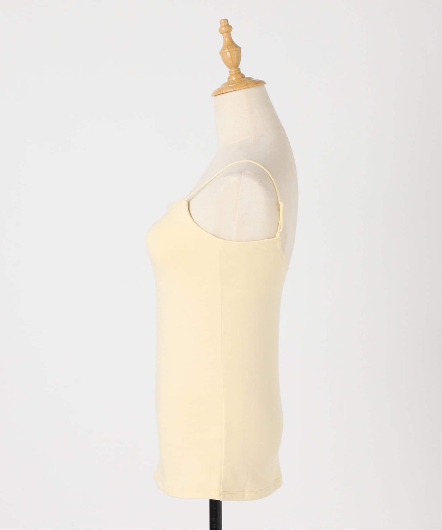 追加》オーガニックコットン混 ストレッチブラキャミソール（カップ