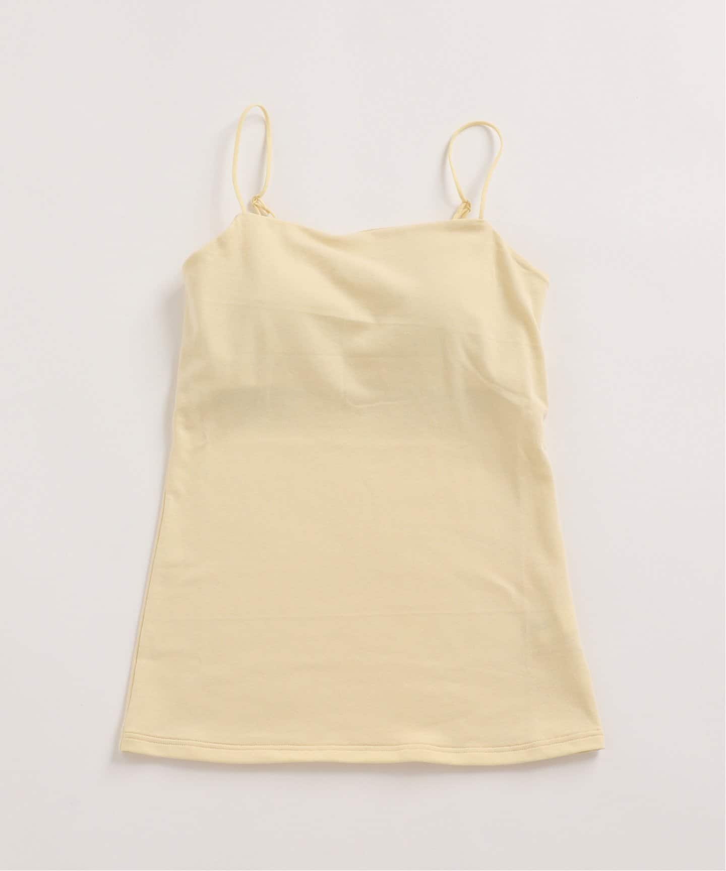 追加》オーガニックコットン混 ストレッチブラキャミソール（カップ