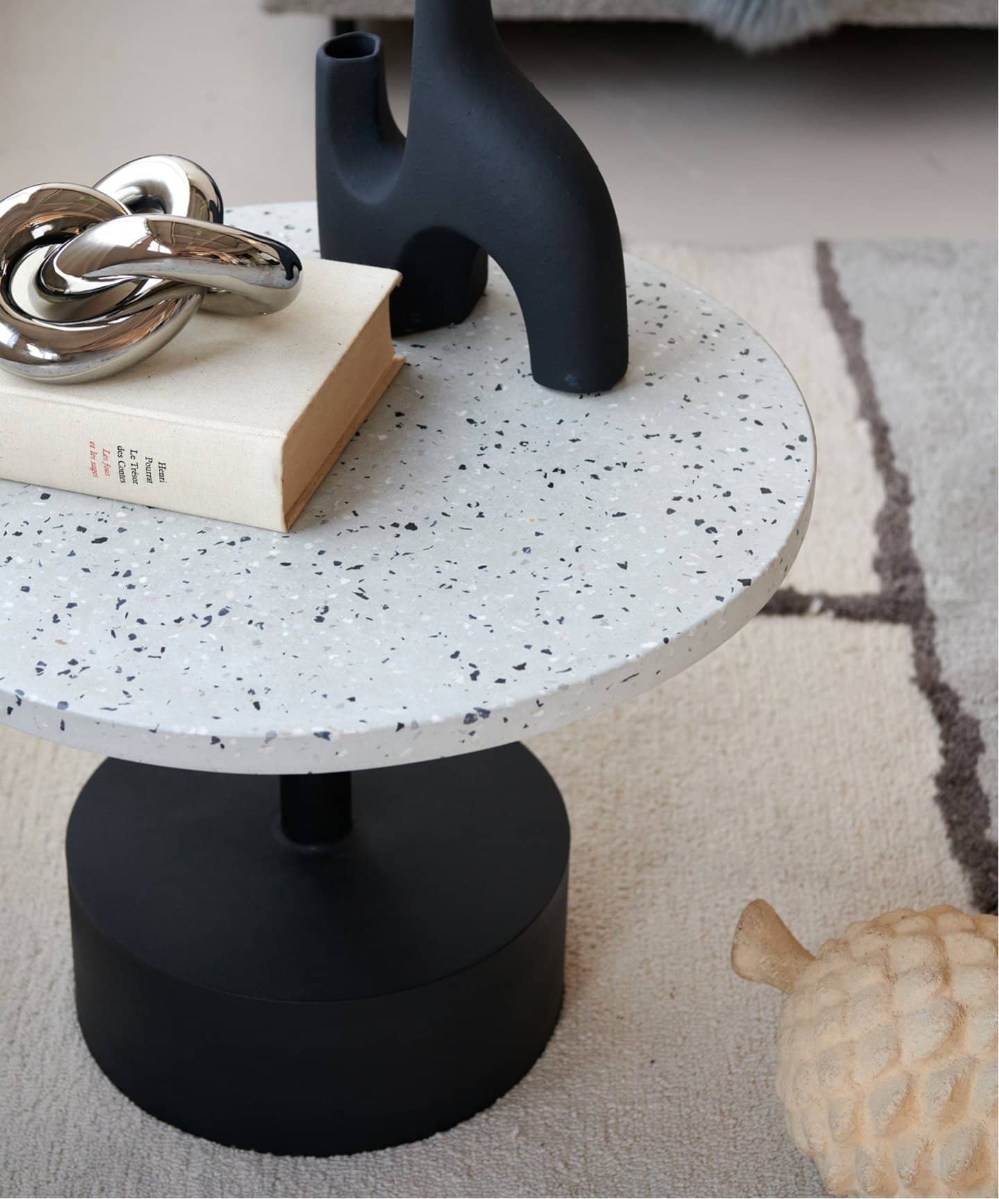 大型商品》【LaForma/ラフォーマ】MELANO terrazzo gray W55 サイド