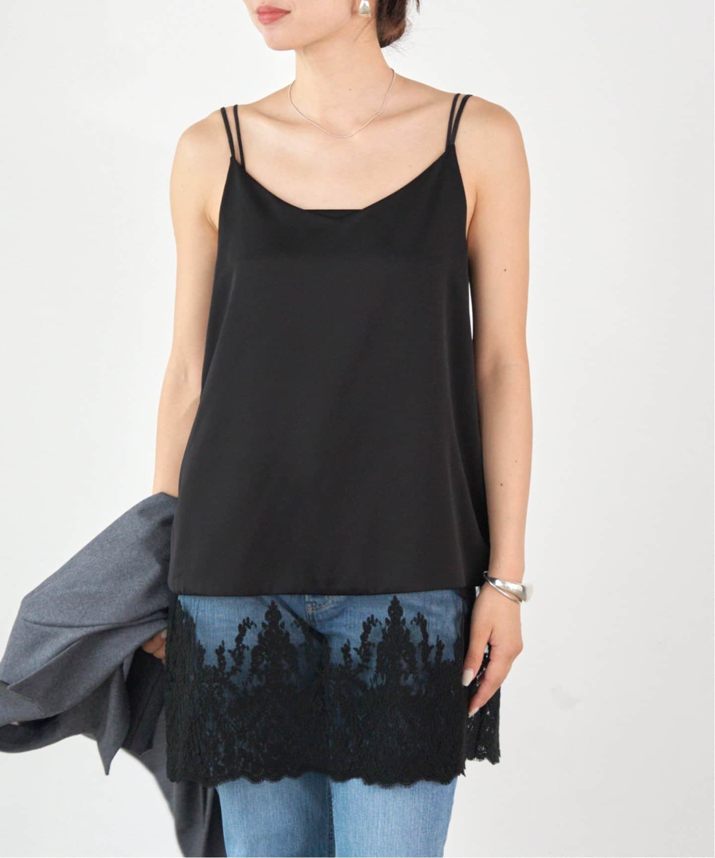 Satinレース キャミソールワンピース（ワンピース）｜IENA（イエナ）の