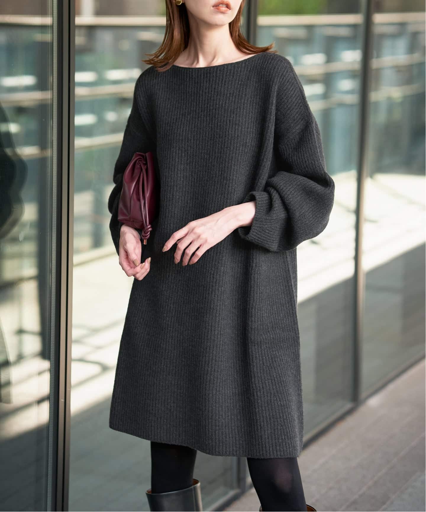 WEB限定/追加》ファインウールニットミニワンピース（ワンピース