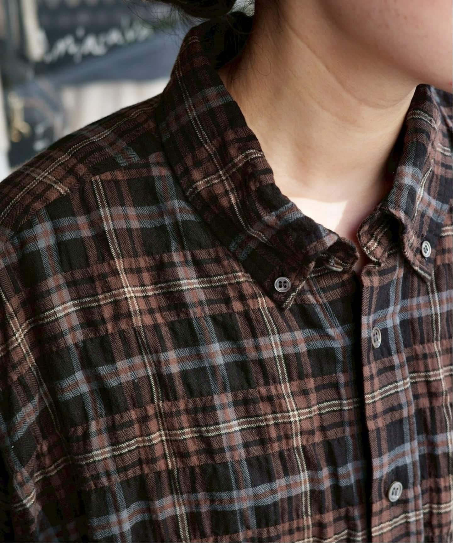 シャーリングチェック Big-BD-シャツ（シャツ／ブラウス）｜journal