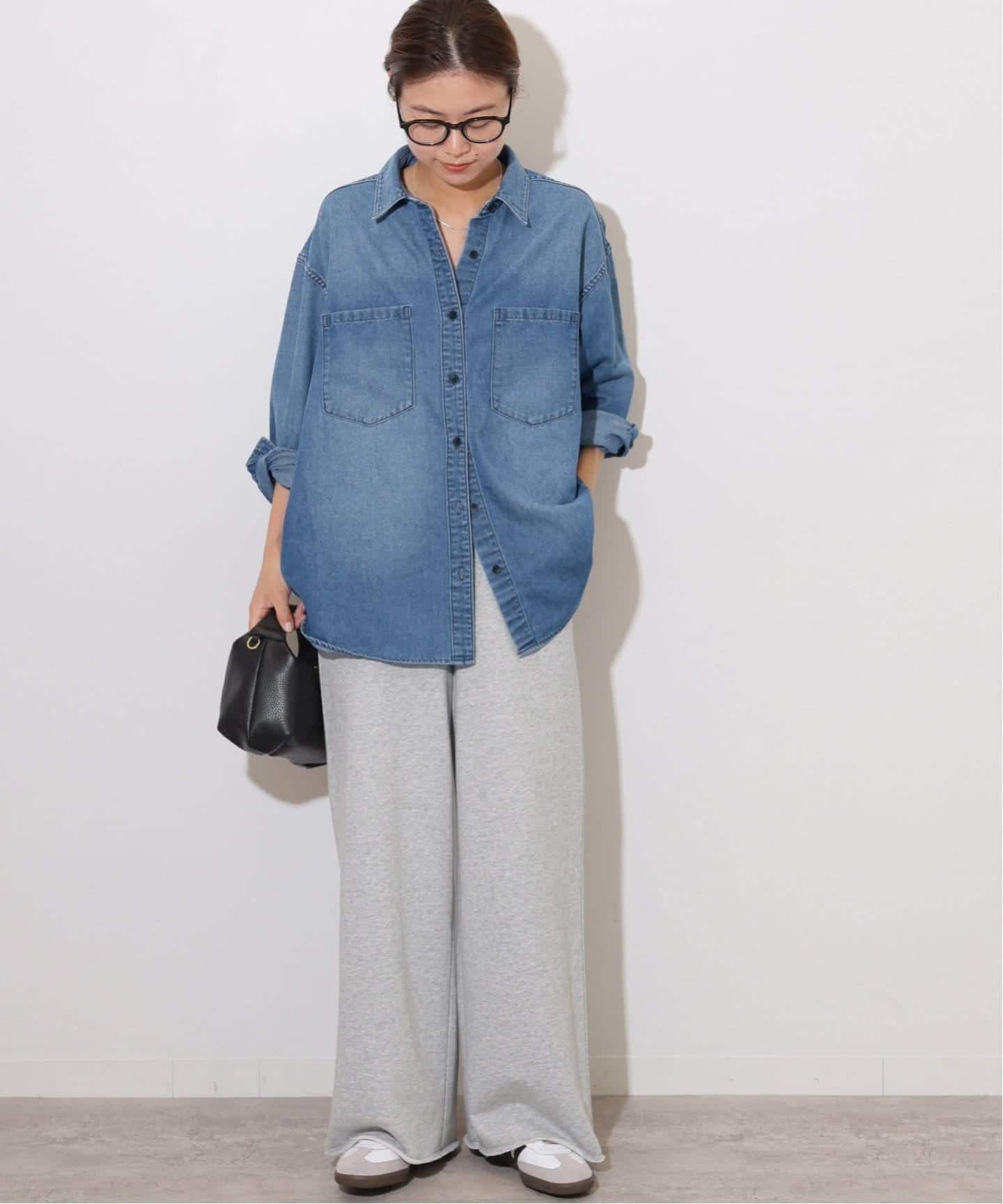 WEB限定追加》デニムオーバーサイズシャツ（シャツ／ブラウス