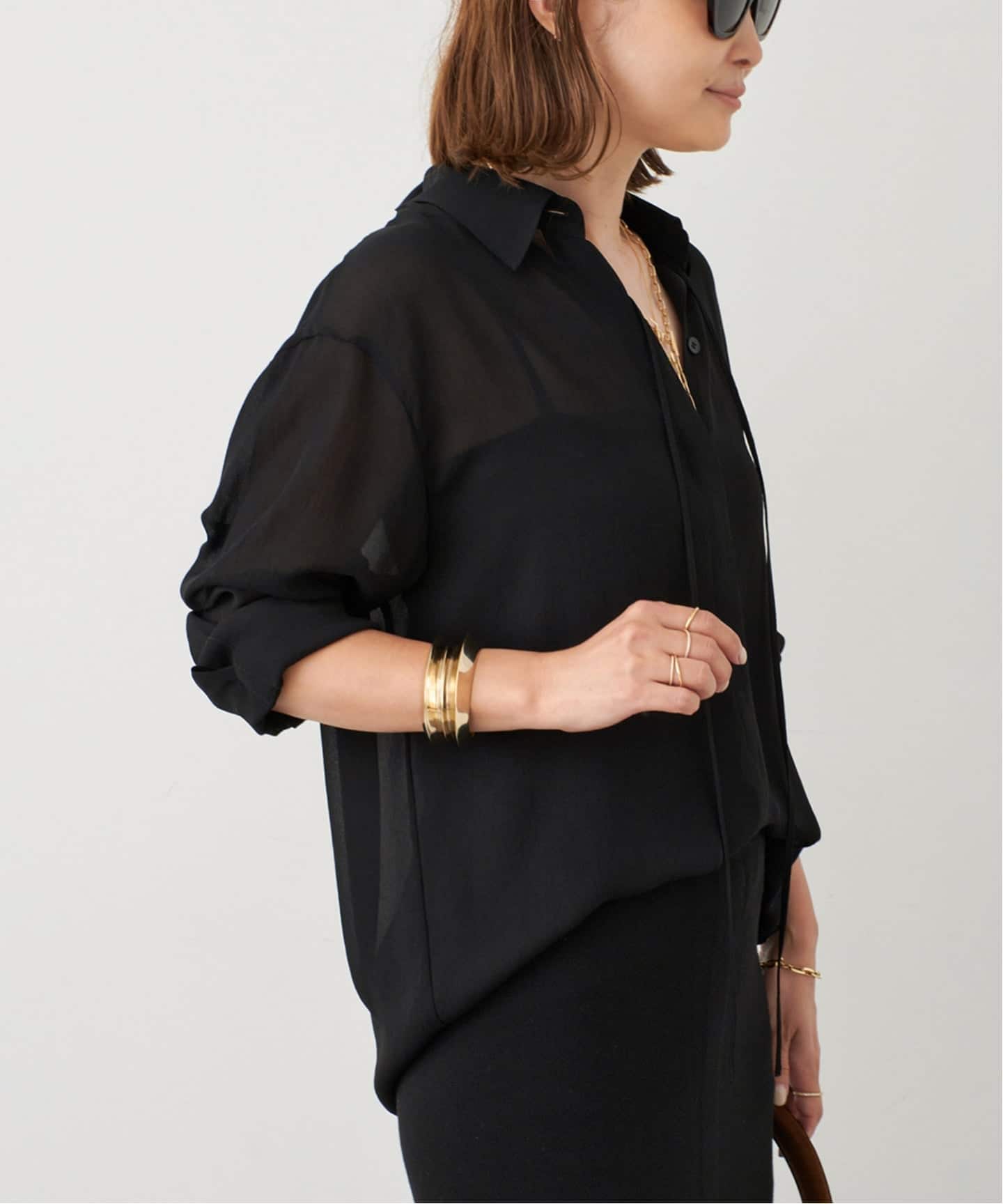 トリアセ シフォン シャツ（シャツ／ブラウス）｜Deuxieme Classe