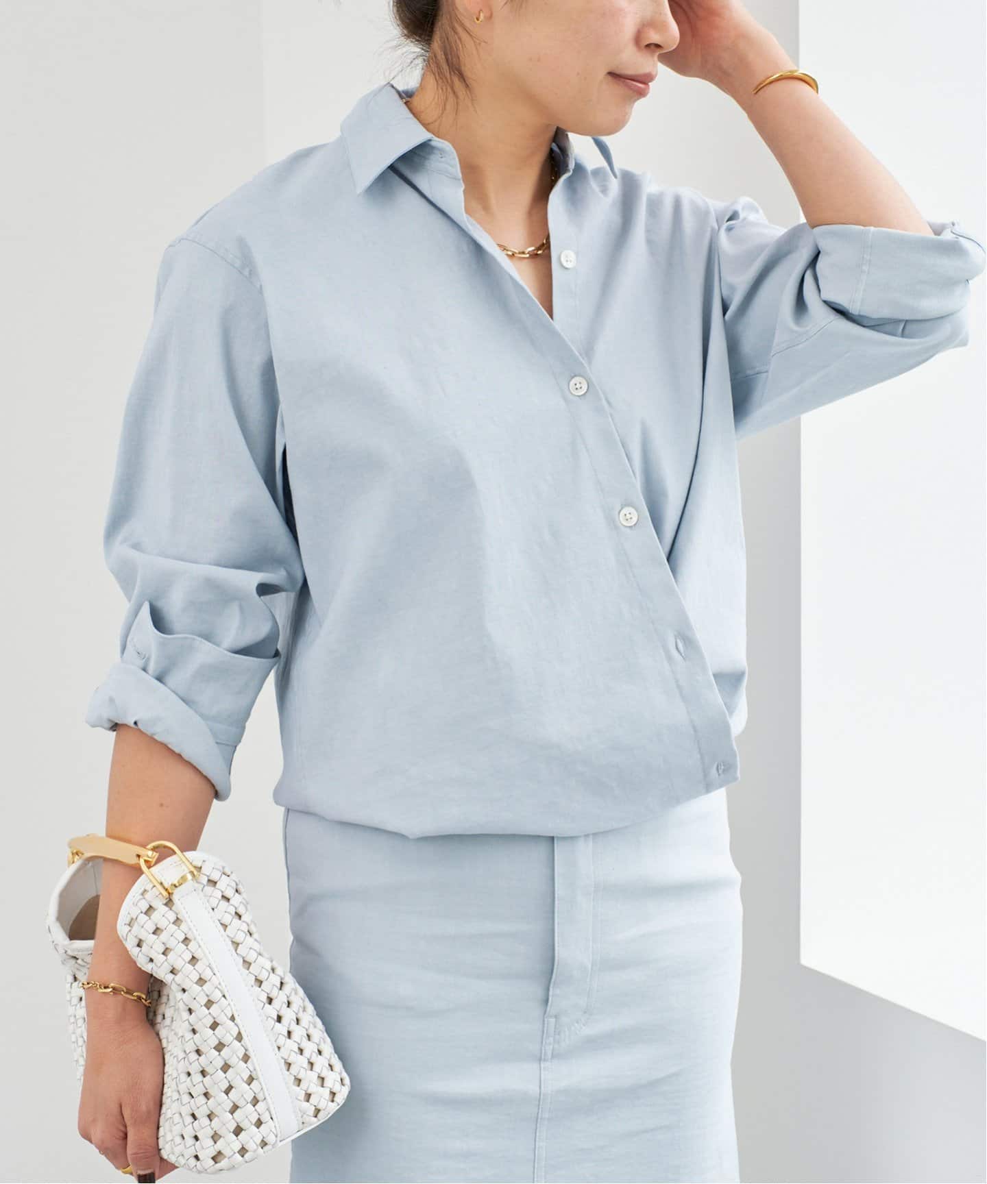 STRETCH TWILL CACHE シャツ（シャツ／ブラウス）｜Deuxieme Classe