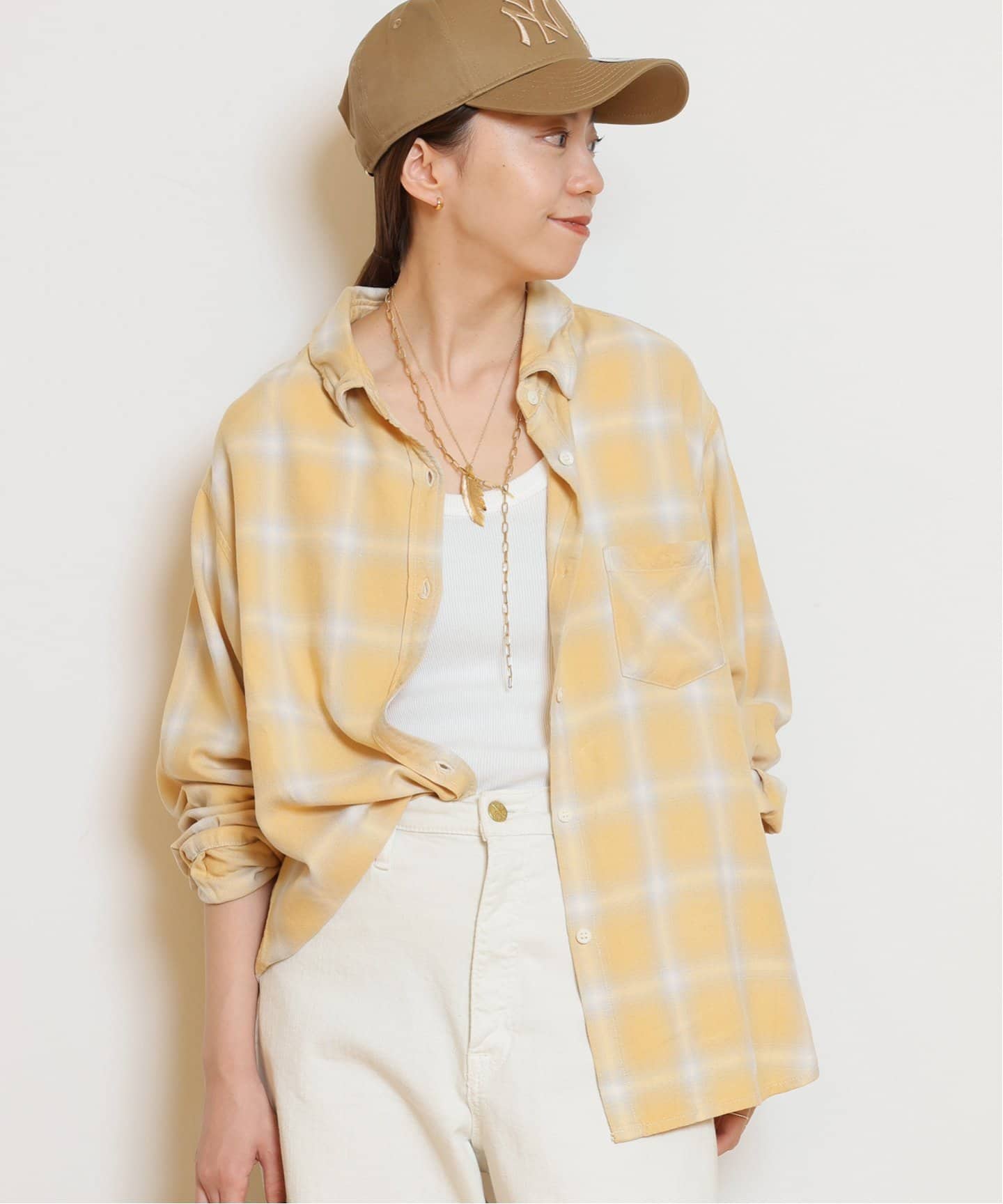 REMI RELIEF/レミレリーフ】 RAYON チェックシャツ《2》（シャツ