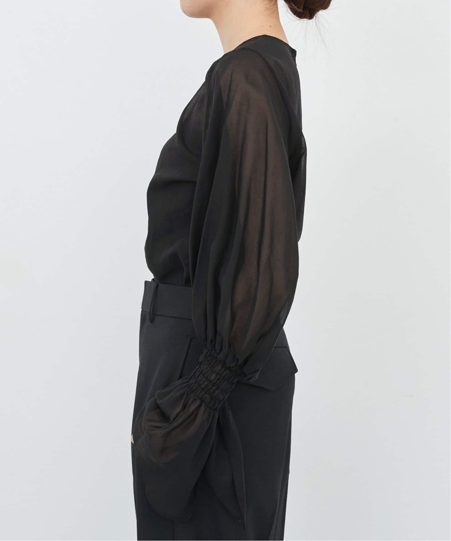 Sheer Voile Shirring Blouse（シャツ／ブラウス）｜L'Appartement