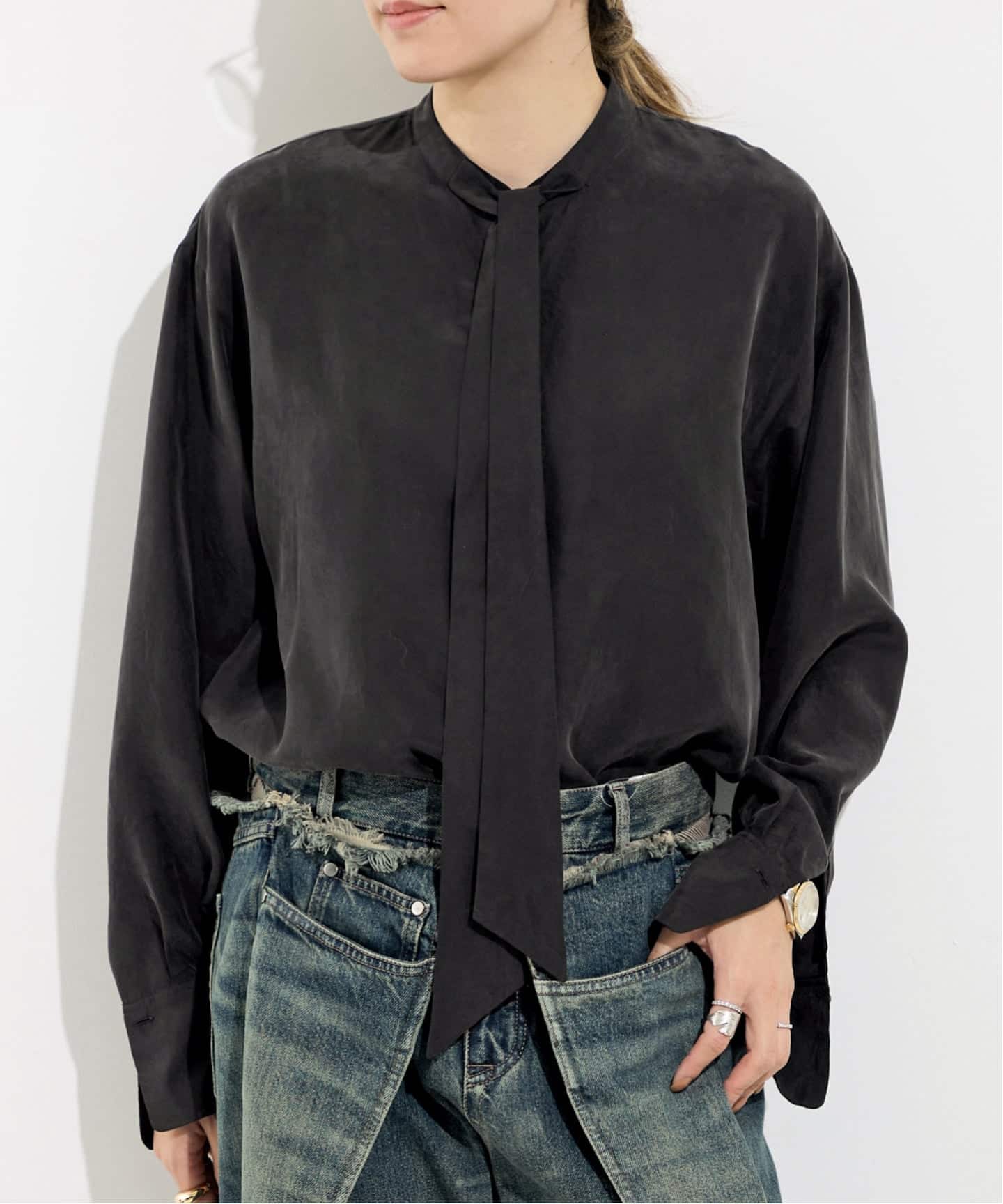 SILK BOWTIE BLOUSE（シャツ／ブラウス）｜L'Appartement