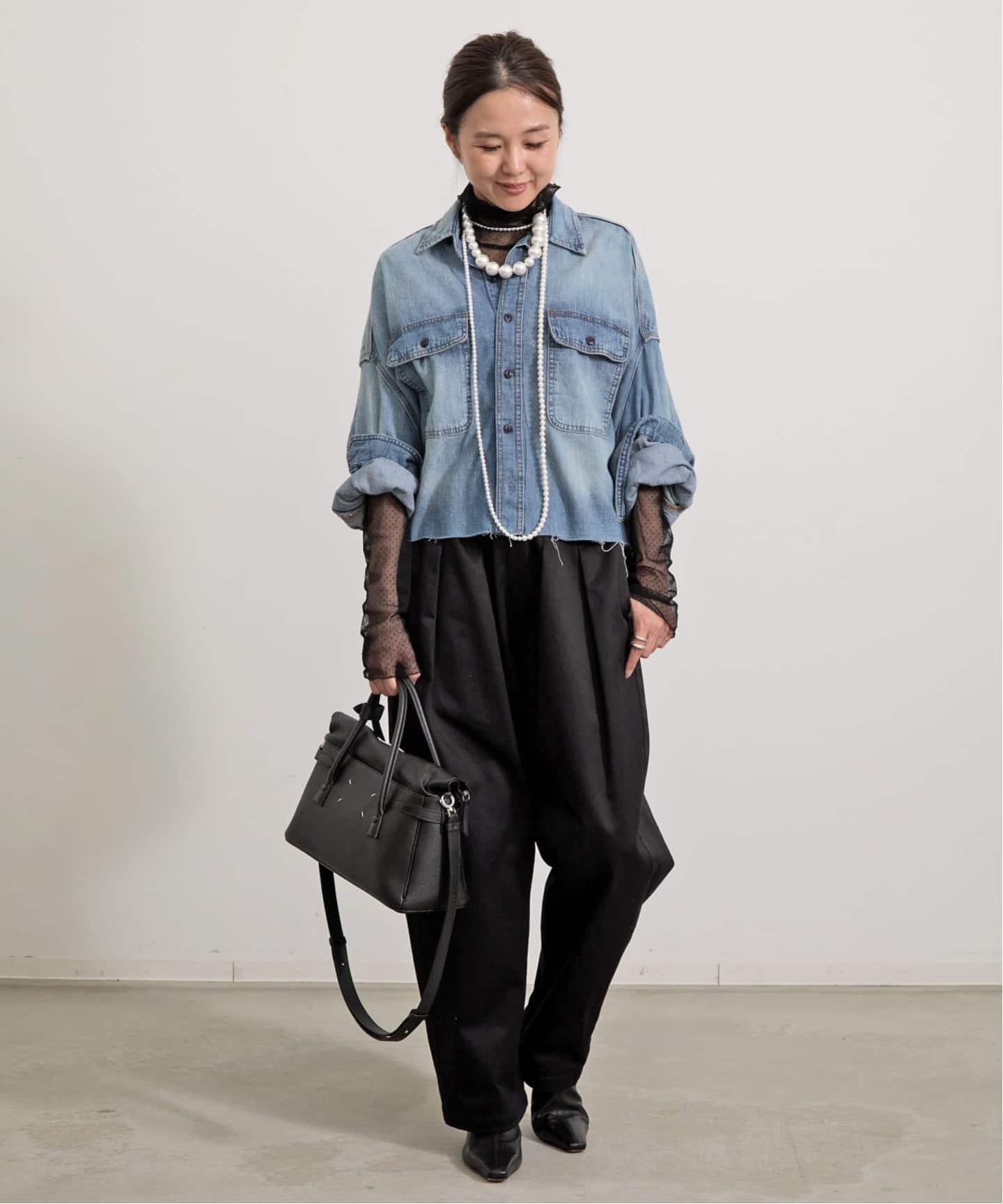 Col Pierrot/コル ピエロ】 Dot Sheer Blouse（シャツ／ブラウス）｜L