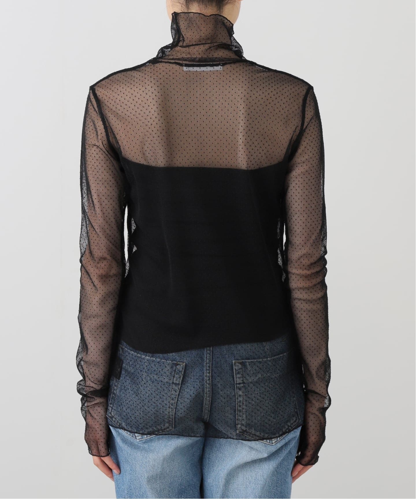 Col Pierrot/コル ピエロ】 Dot Sheer Blouse（シャツ／ブラウス）｜L