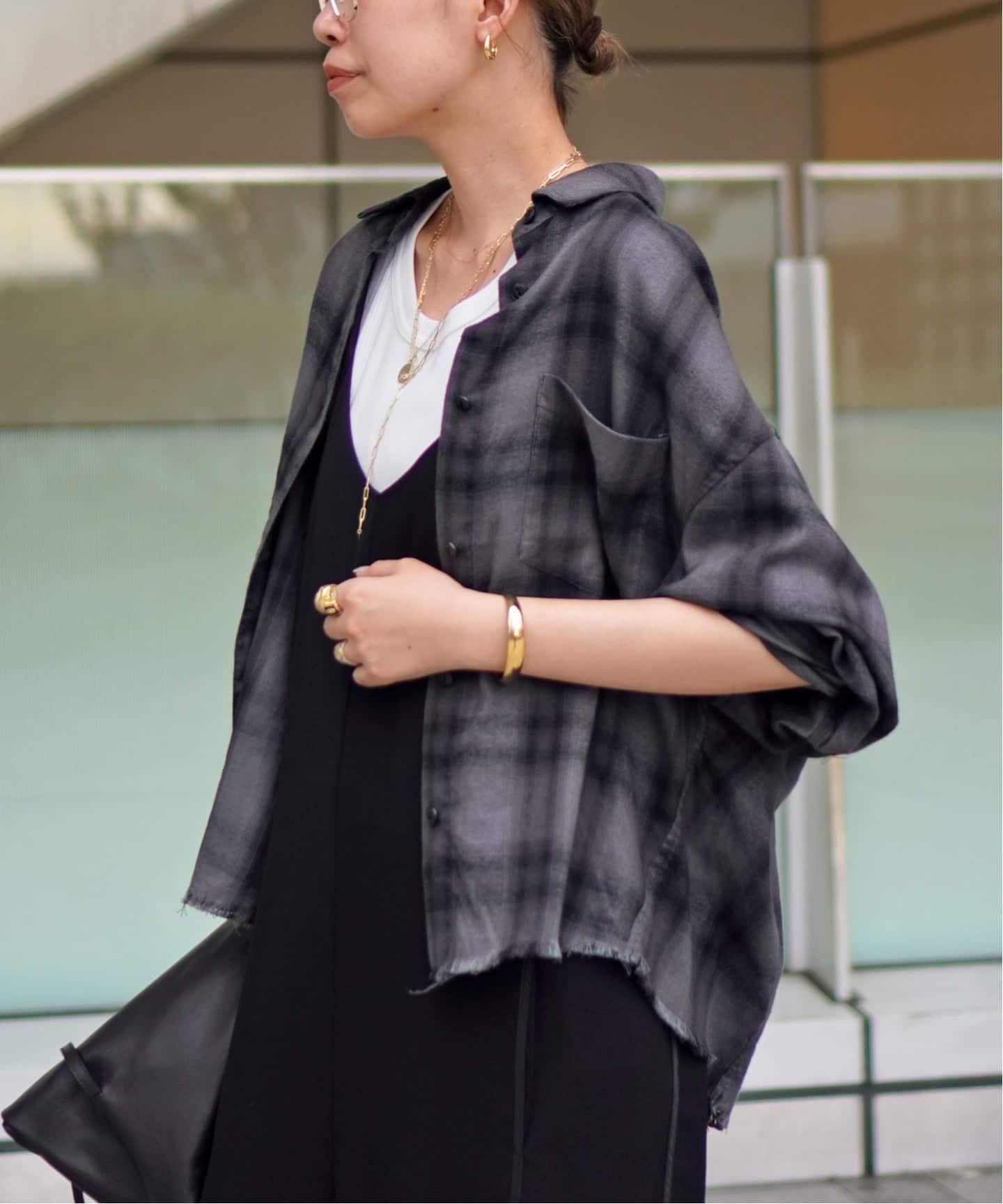 クロップドチェックシャツ（シャツ／ブラウス）｜AP STUDIO（エーピー