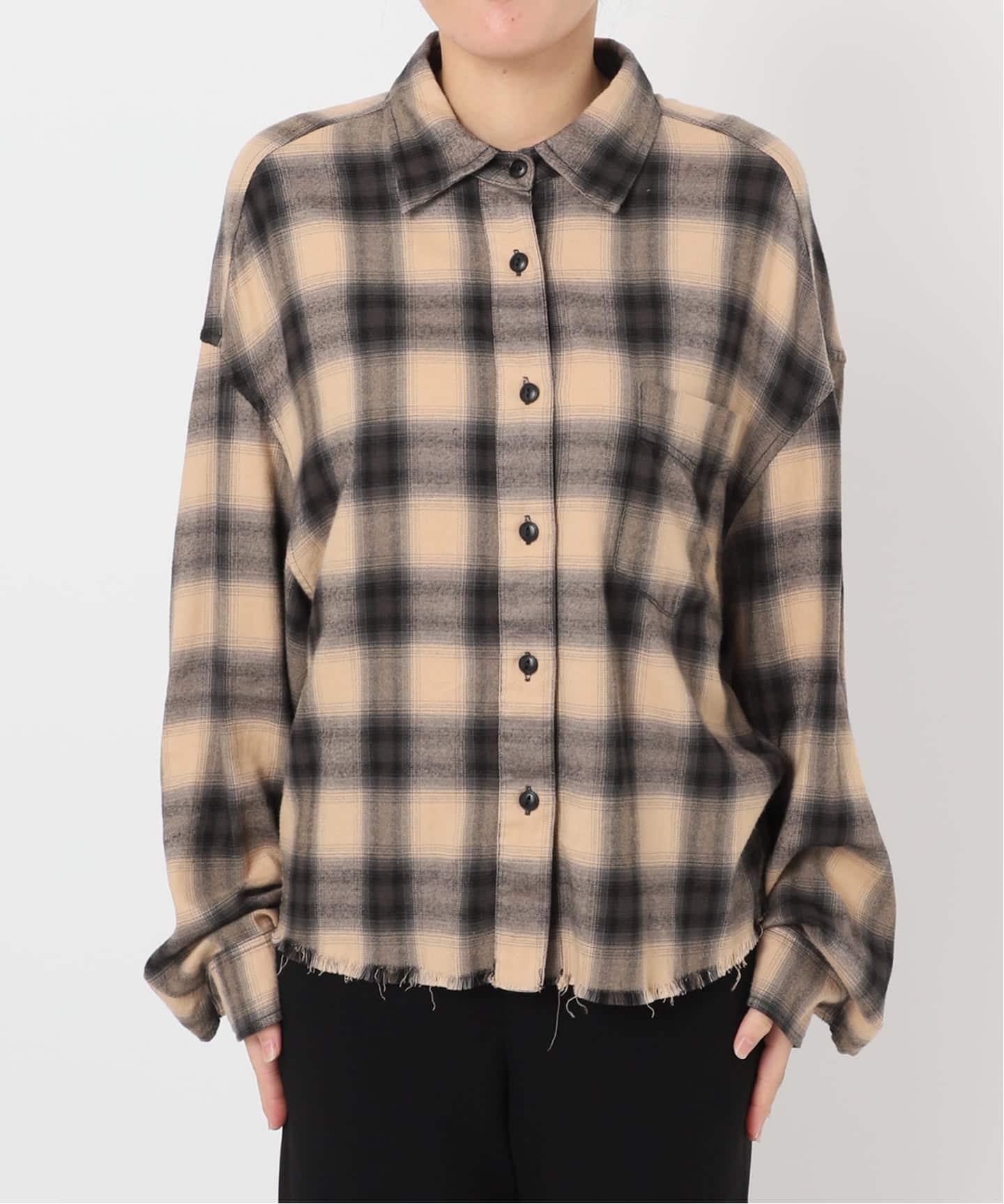 クロップドチェックシャツ（シャツ／ブラウス）｜AP STUDIO（エーピー