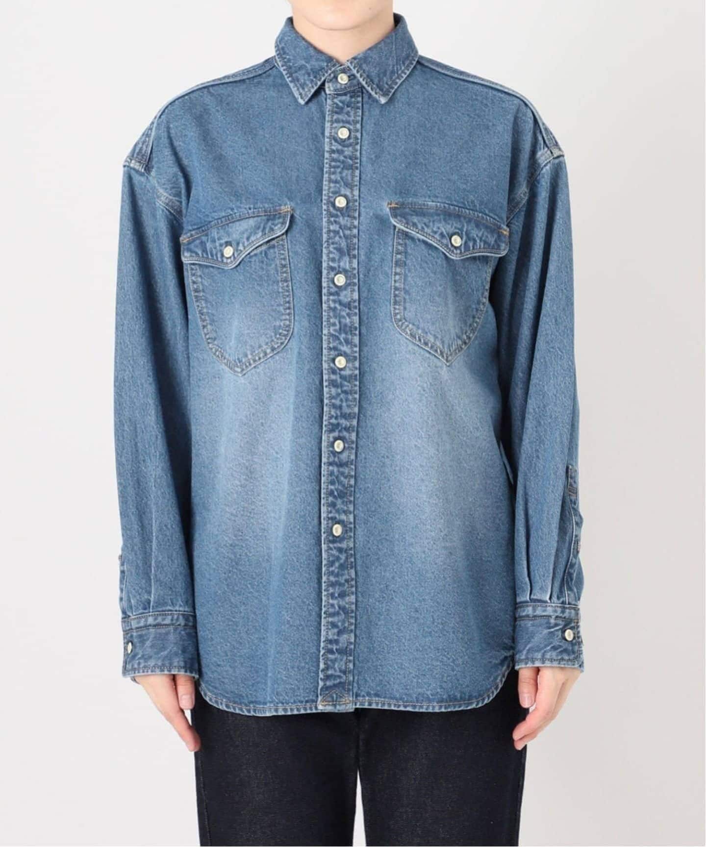 WEB限定/追加》LE DENIM BDUデニムシャツ（シャツ／ブラウス）｜SLOBE
