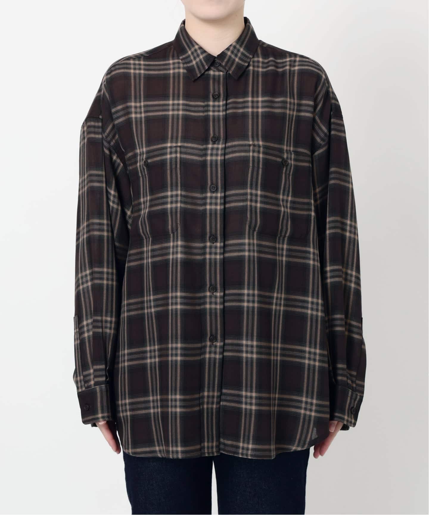 ビエラチェックルーズシャツ（シャツ／ブラウス）｜SLOBE IENA