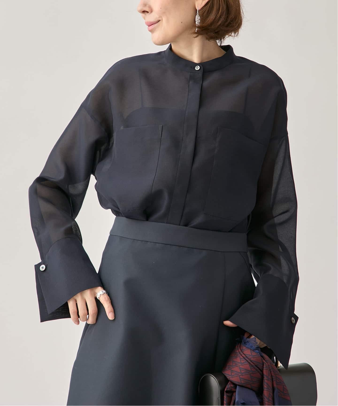 ブライトオーガンジーシャツ（シャツ／ブラウス）｜VERMEIL par iena