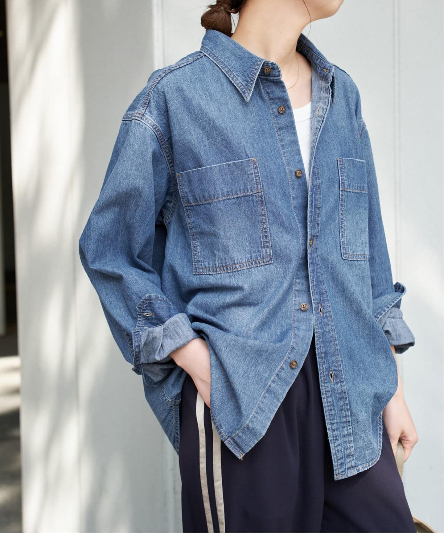 追加》ライトオンスデニムシャツ（シャツ／ブラウス）｜Spick and Span