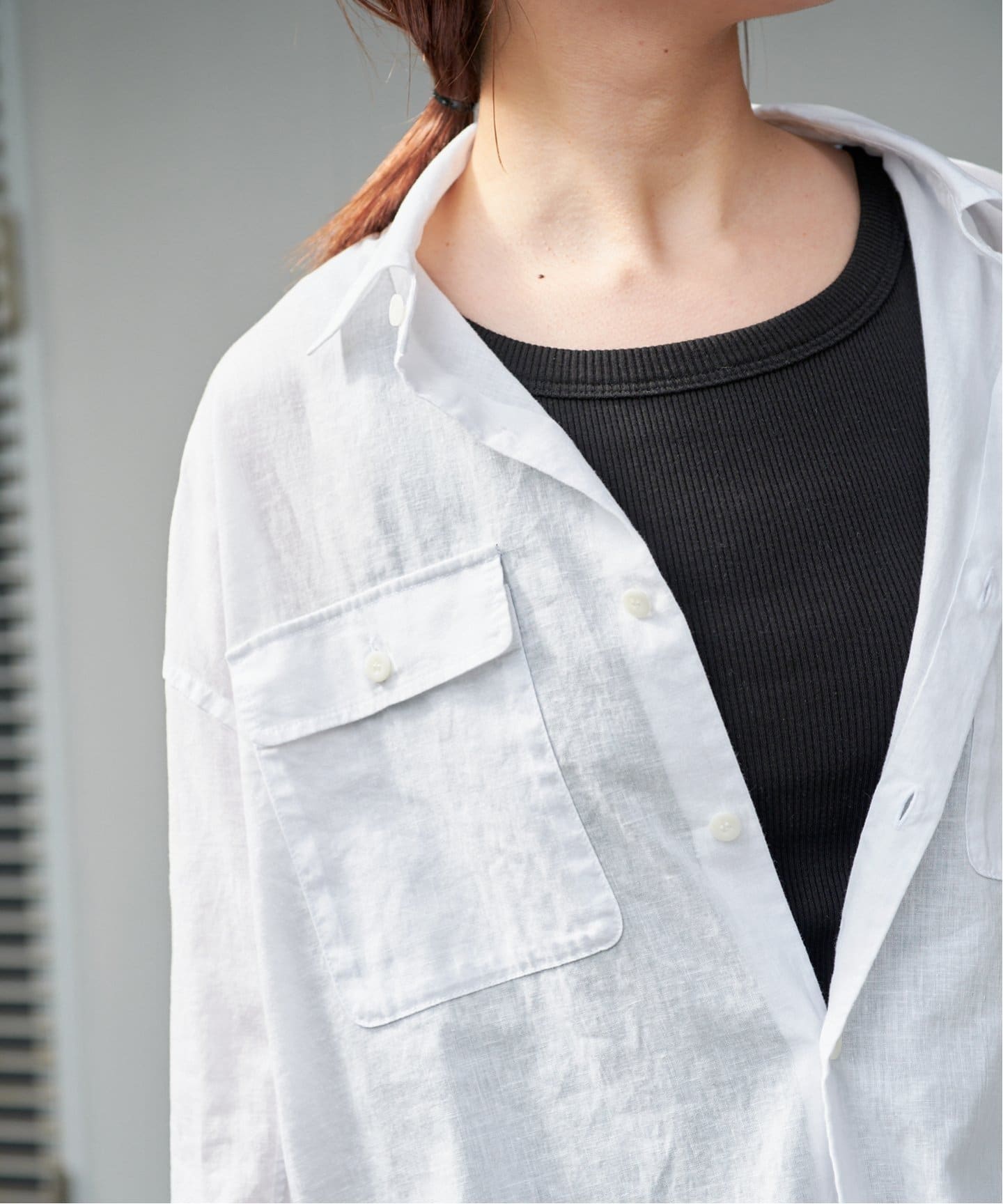 コットンリネンユーティリティーシャツ（シャツ／ブラウス）｜Spick