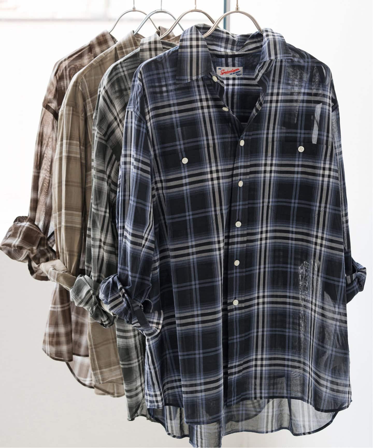 追加》コットンボイルチェックシャツ（シャツ／ブラウス）｜Spick and