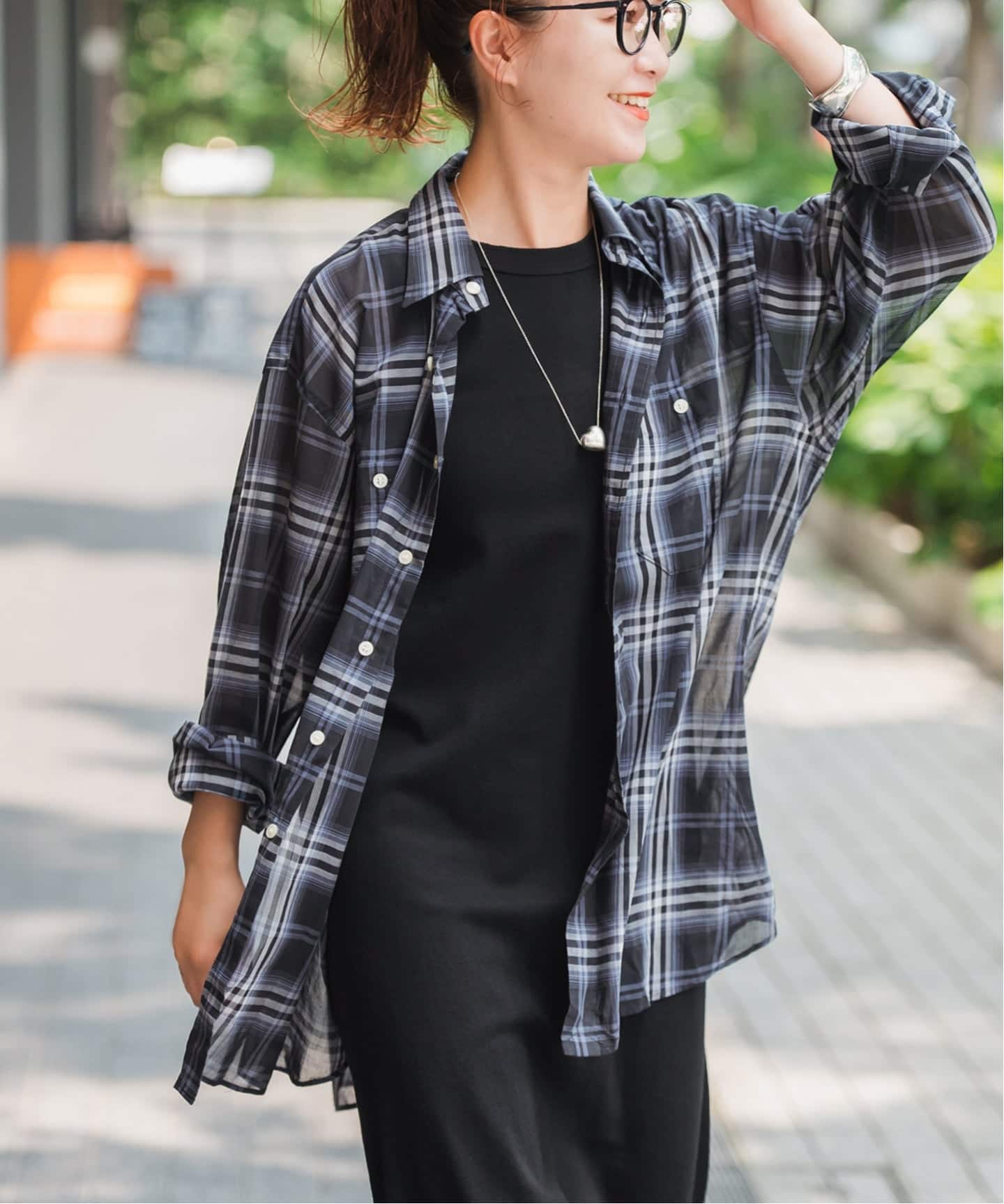 WEB限定 / 追加》コットンボイルチェックシャツ（シャツ／ブラウス