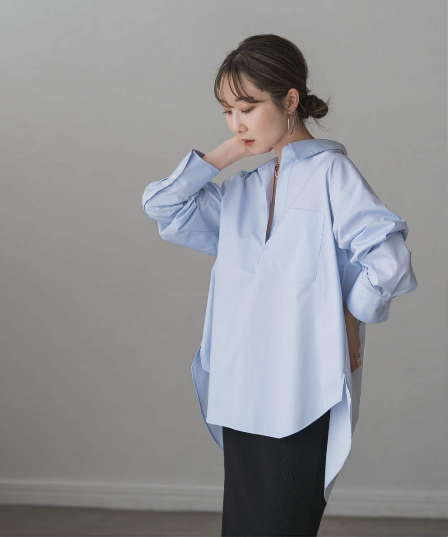 イージーケアコットンスキッパーシャツ（シャツ／ブラウス）｜NOBLE