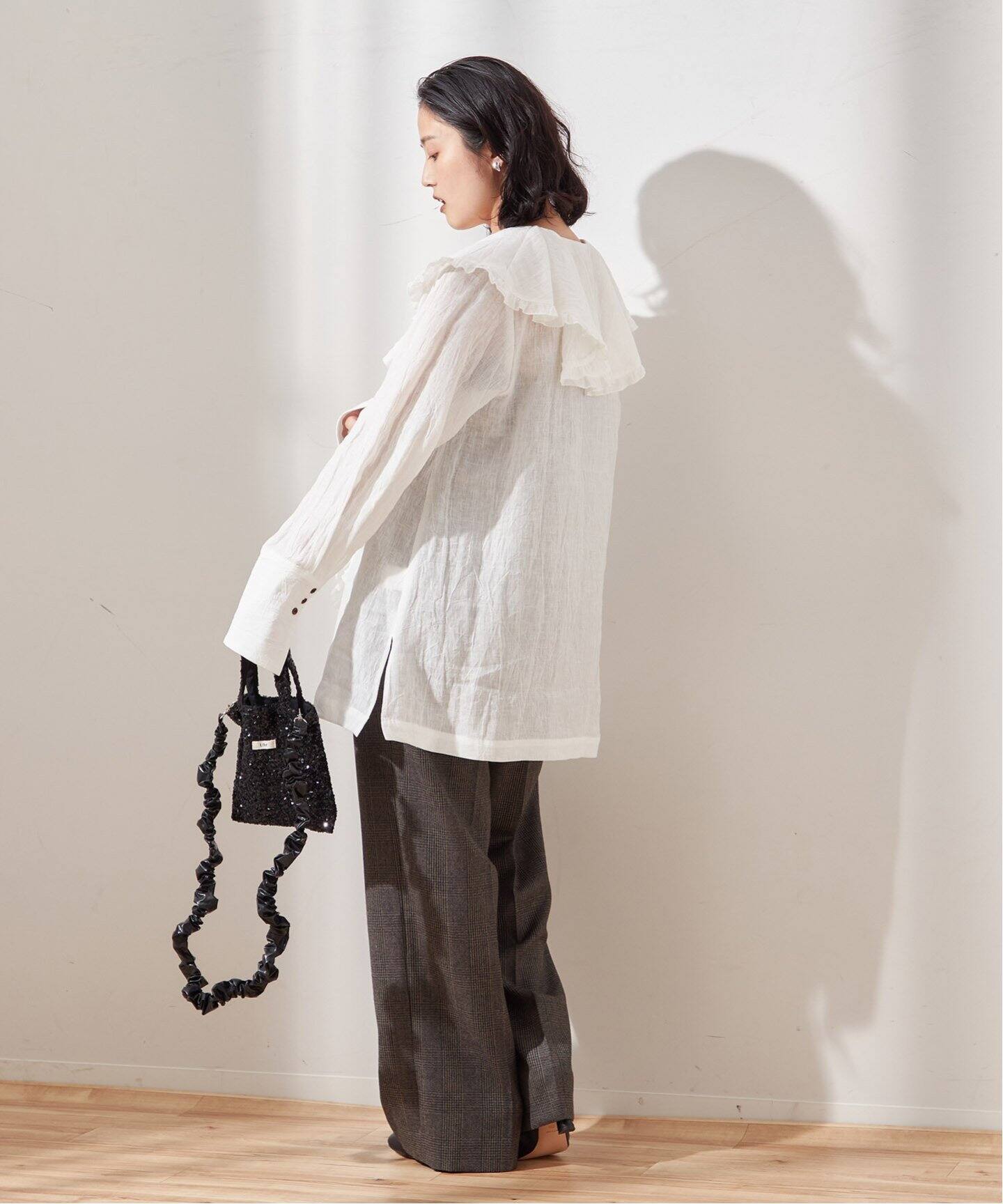 Uhr/ウーア】Ruffle Frill Shirt：シャツ（シャツ／ブラウス