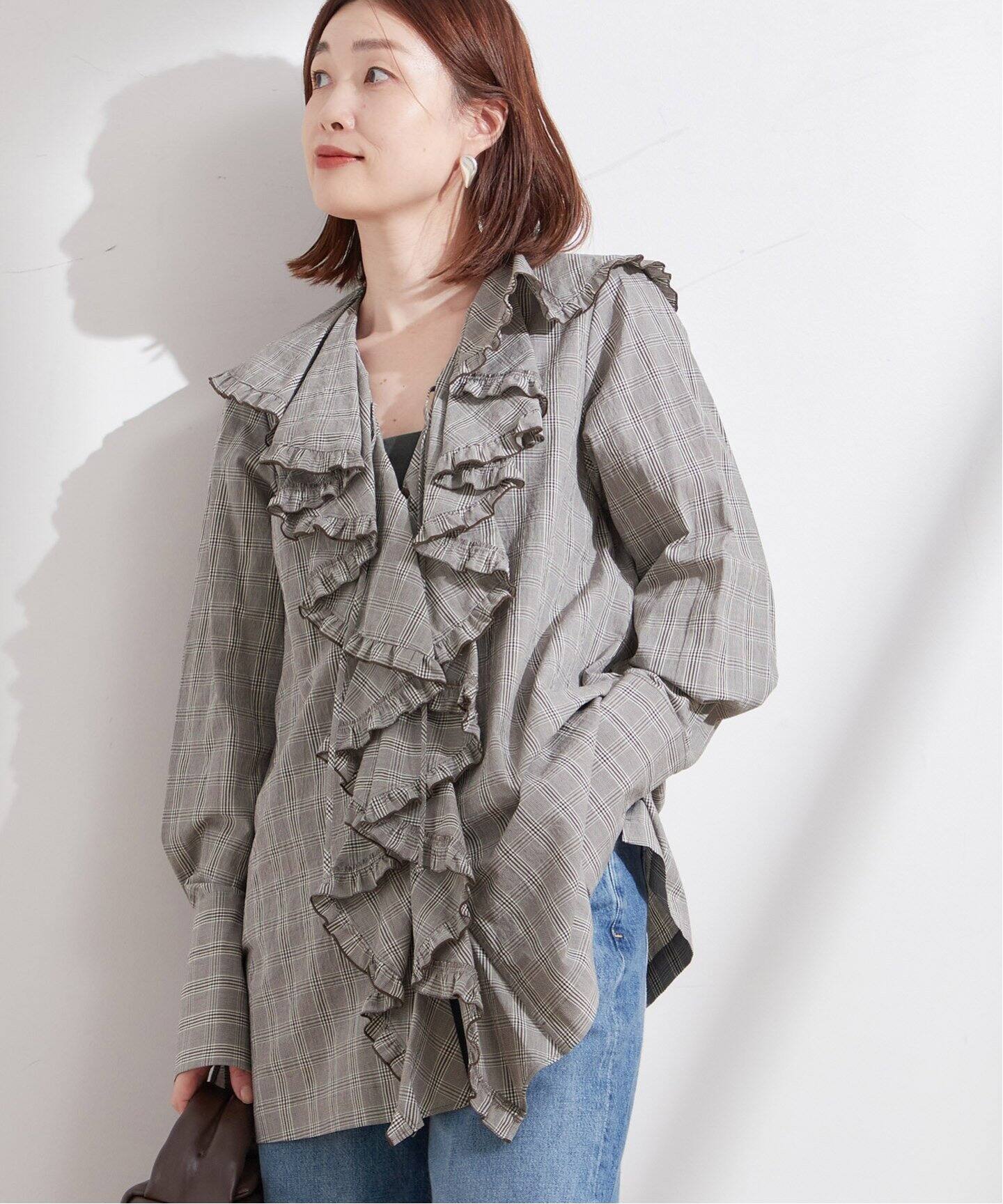 Uhr/ウーア】Ruffle Frill Shirt：シャツ（シャツ／ブラウス