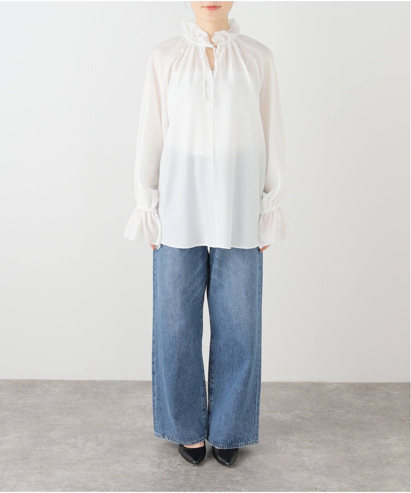 シアーフリルギャザーブラウス（シャツ／ブラウス）｜IENA（イエナ）の