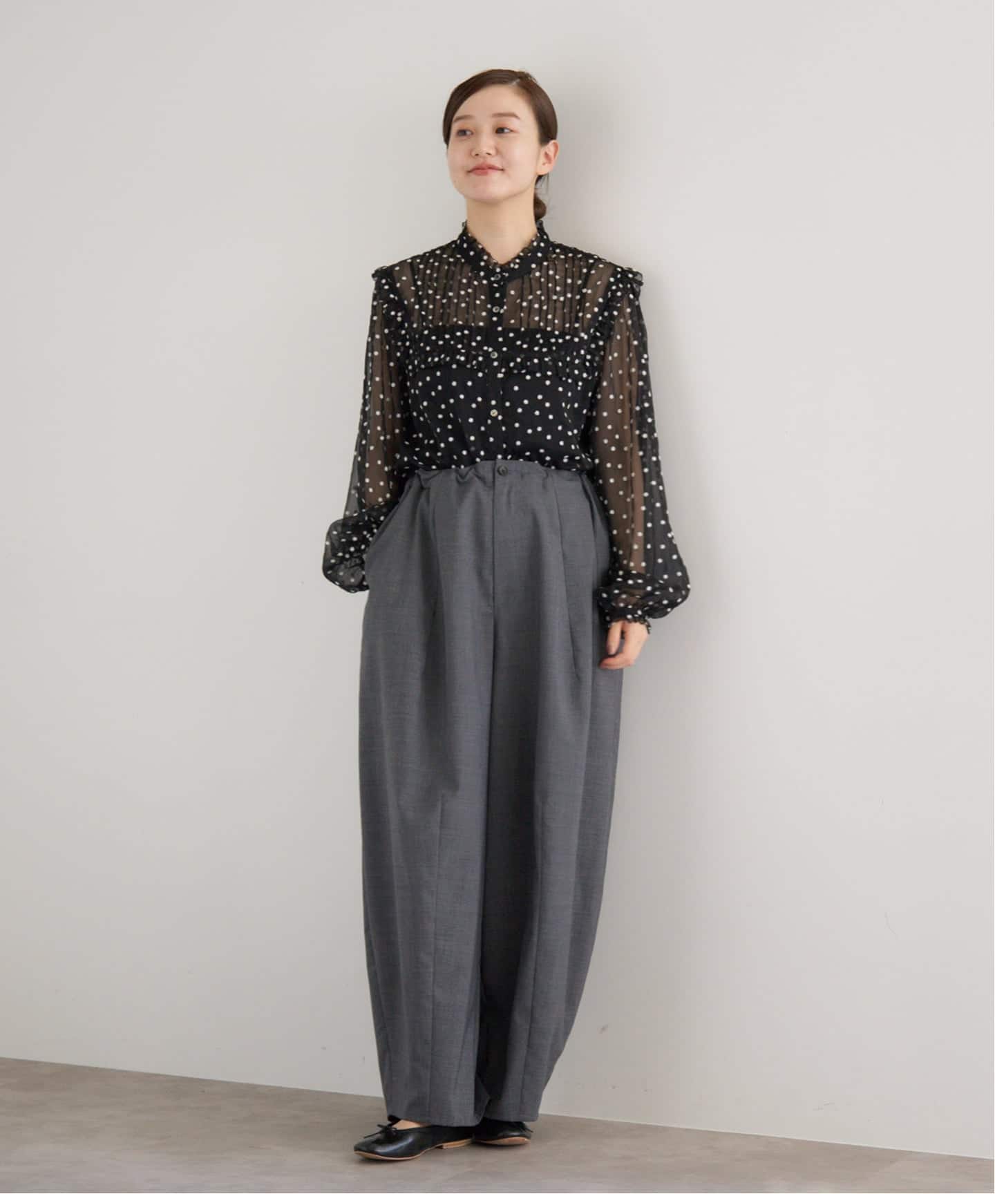 WEB限定/追加2》楊柳フリルピンタックブラウス（シャツ／ブラウス