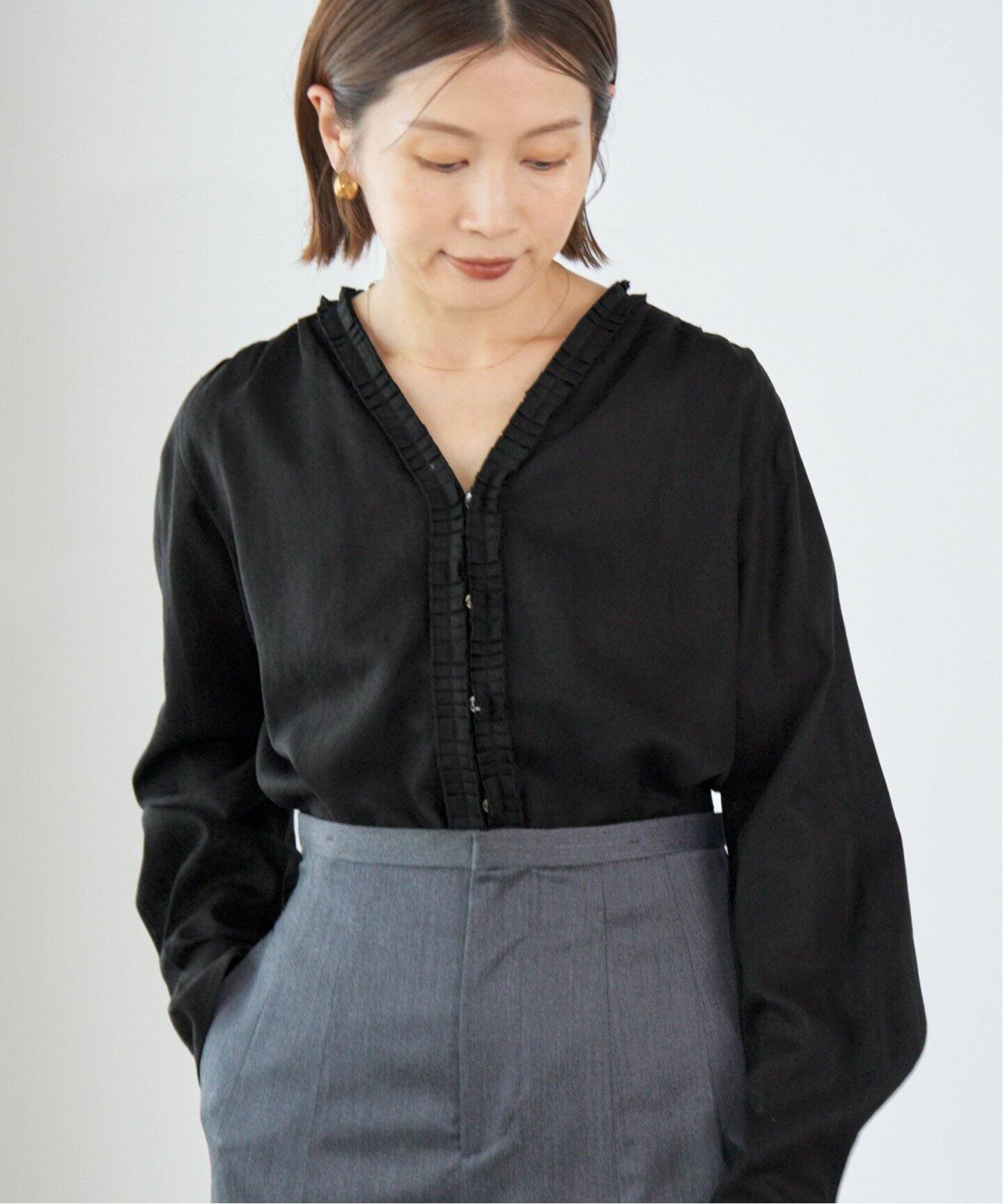 追加》タックフリルブラウス（シャツ／ブラウス）｜IENA（イエナ）の