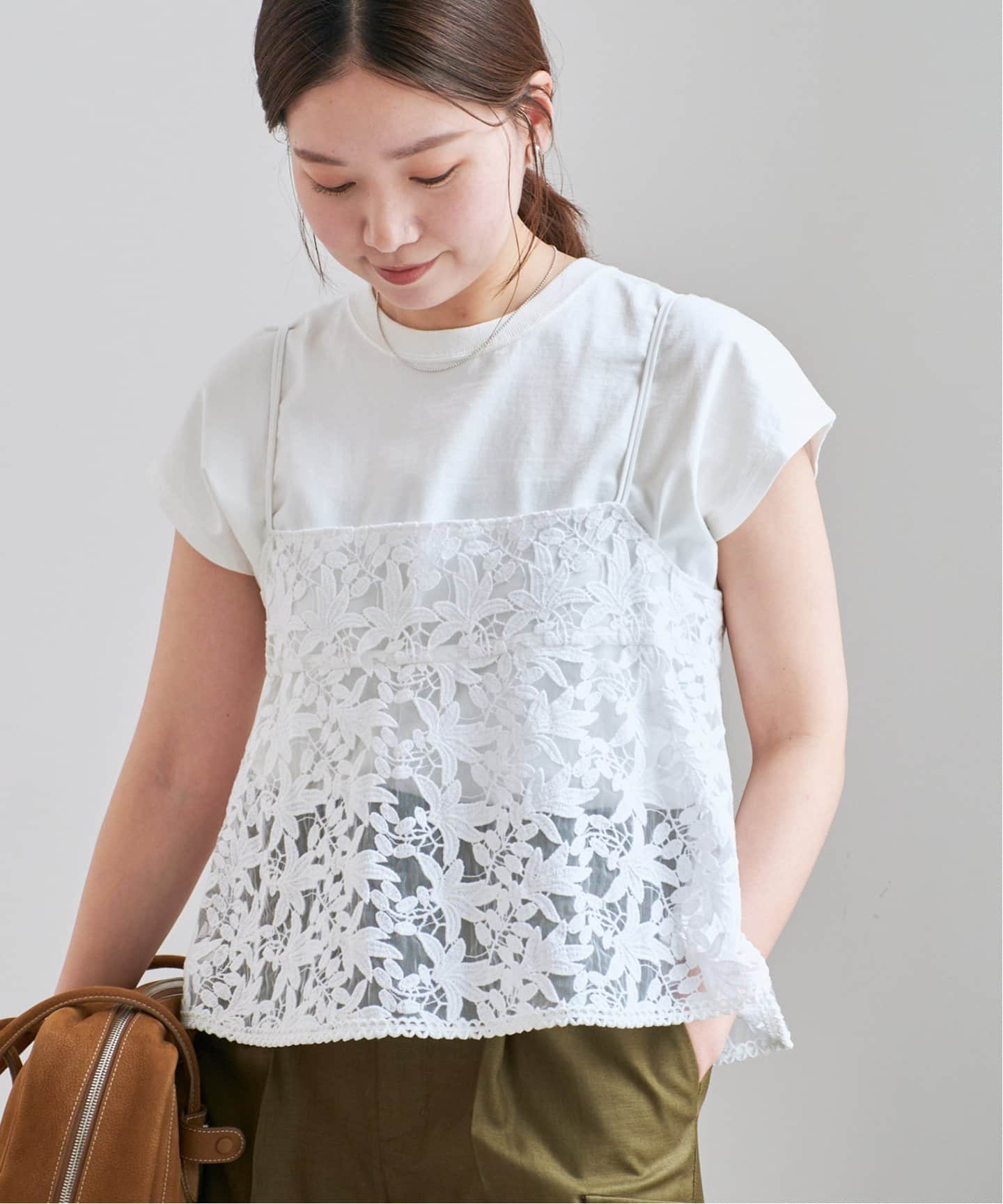 WEB限定/追加》レースショートキャミソール（キャミソール）｜IENA